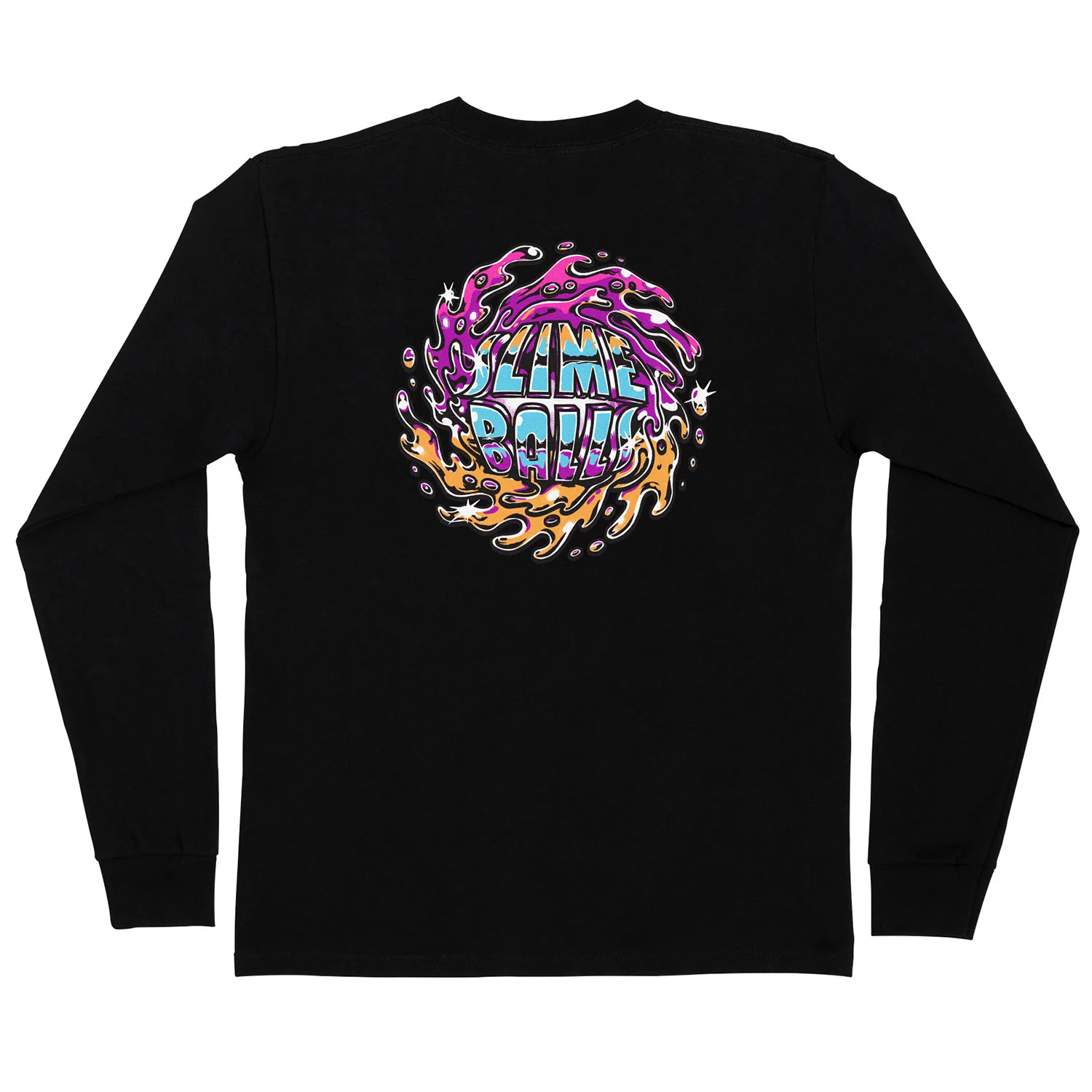 Slime Balls Skateboard Wheels Longsleeve Shirt SB Logo Chrome Black