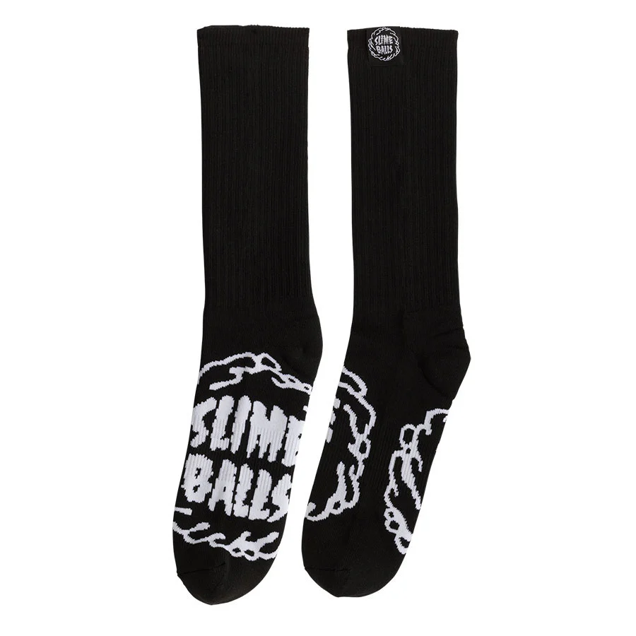 Slime Balls Skateboard Wheels Socks Mono Splat Crew Black