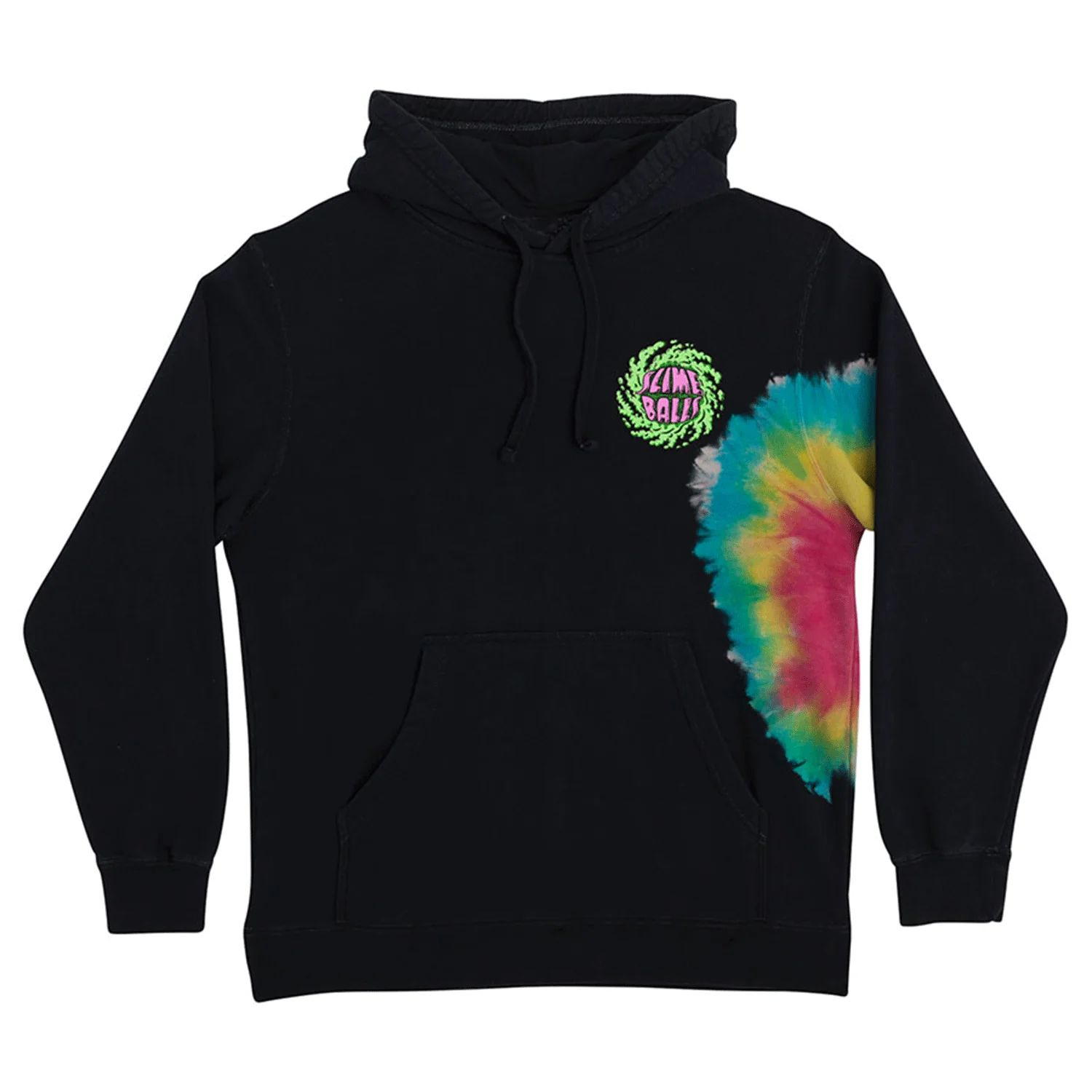 Slime Balls Wheels Hoody Puff Balls Pullover Dark Rainbow