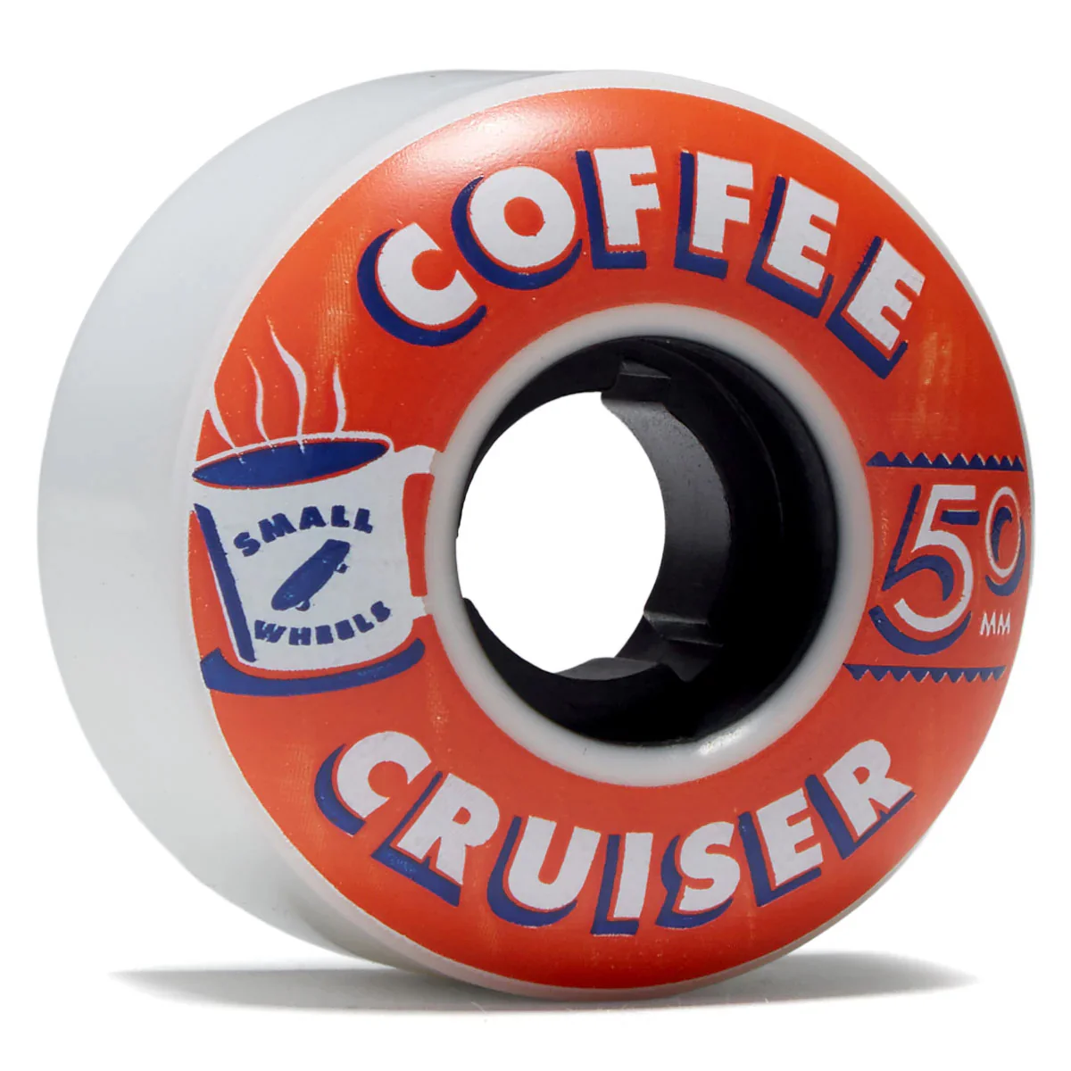 Sml Skateboard Wheels 50mm Coffee Cruiser Ruby Red 78A White - Image 2