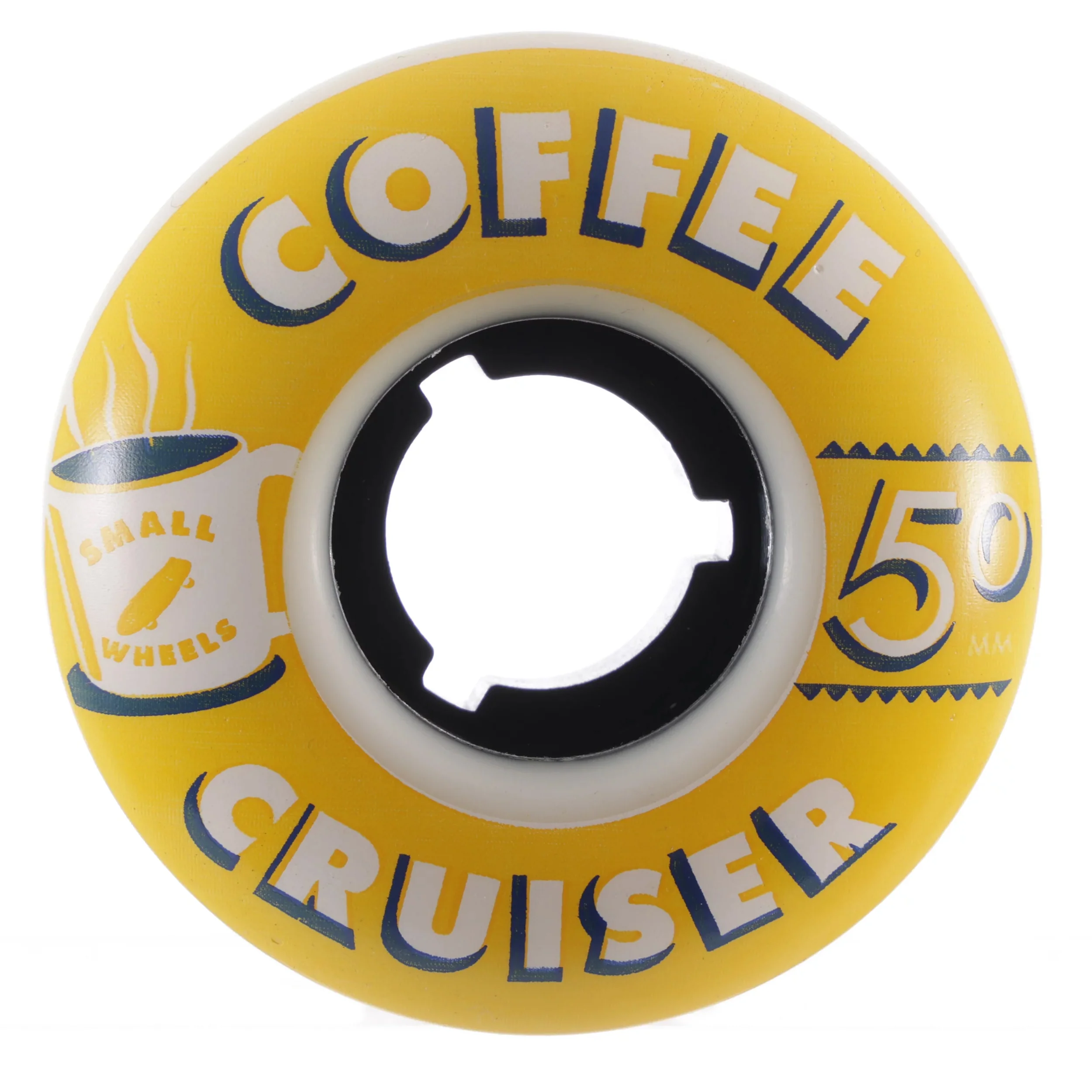 Sml Skateboard Wheels 50mm Coffee Cruiser Sunny Side 78A White - Image 2