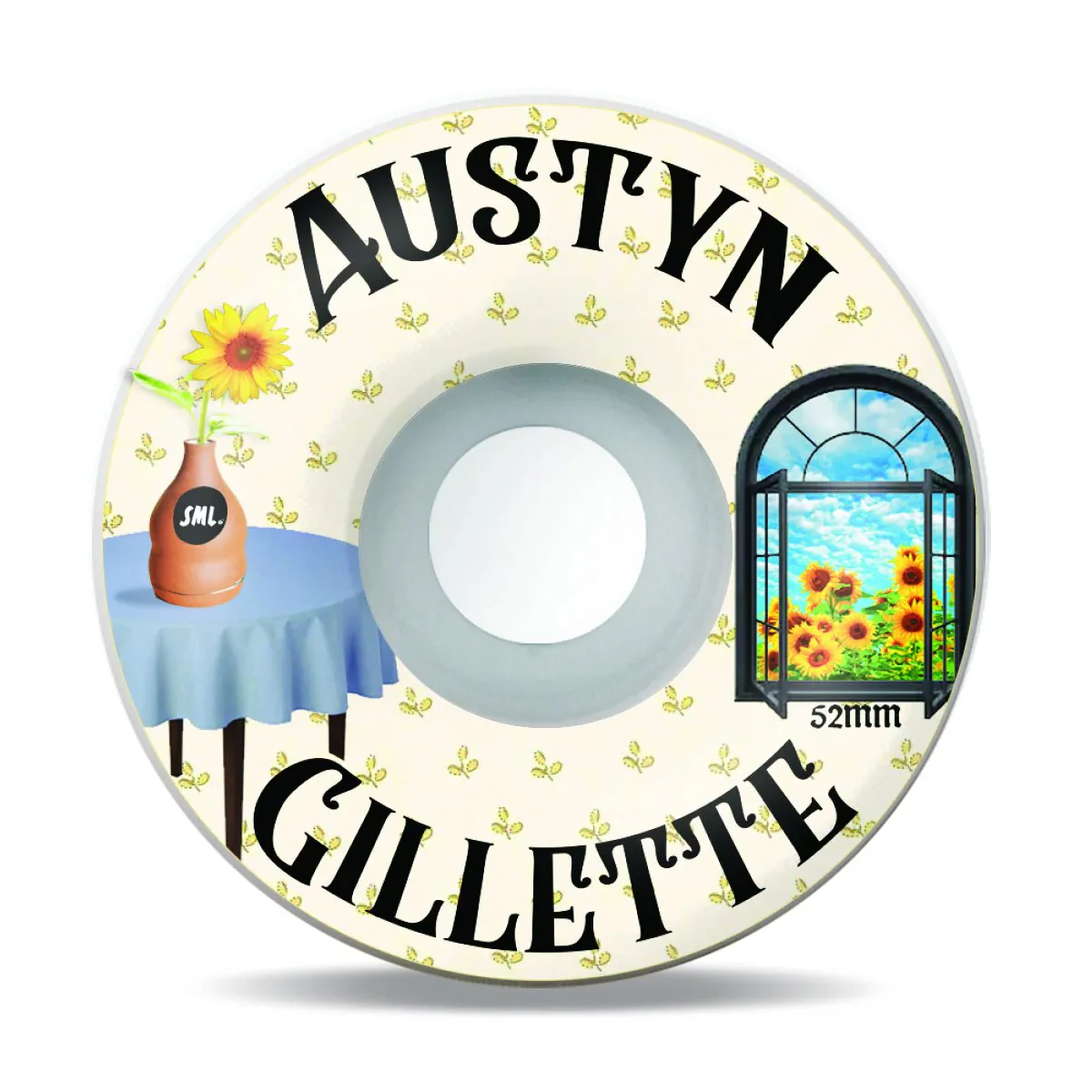 Sml Skateboard Wheels 52mm Austyn Gillette Still Life OG Wide 99A with Andale Bearings - Image 3