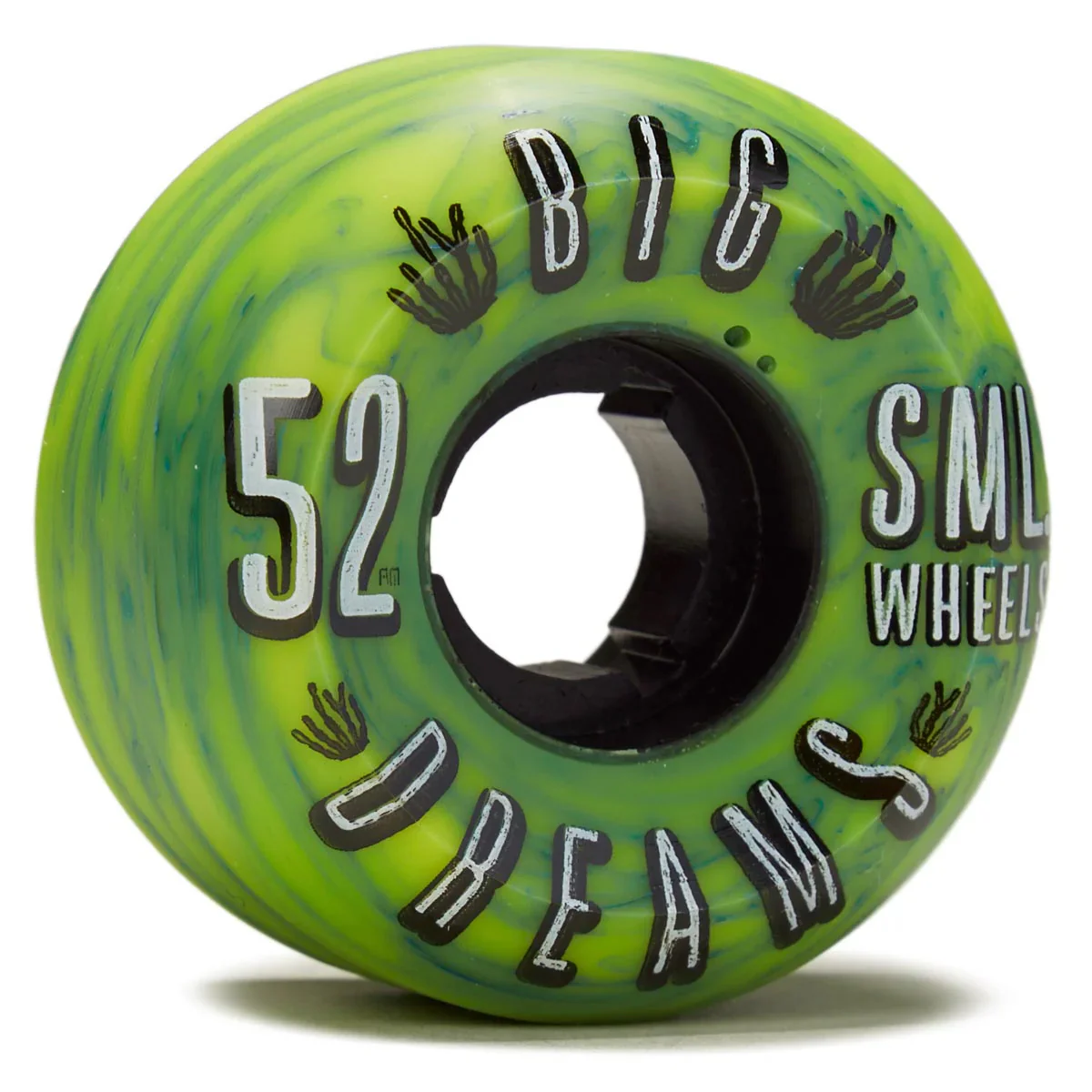 Sml Skateboard Wheels 52mm Succulent Cruiser 92A Green Swirl - Image 2