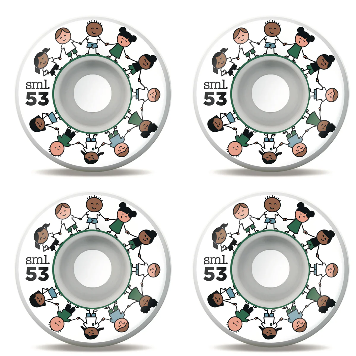 Sml Skateboard Wheels 53mm Small World Cruiser 78A White