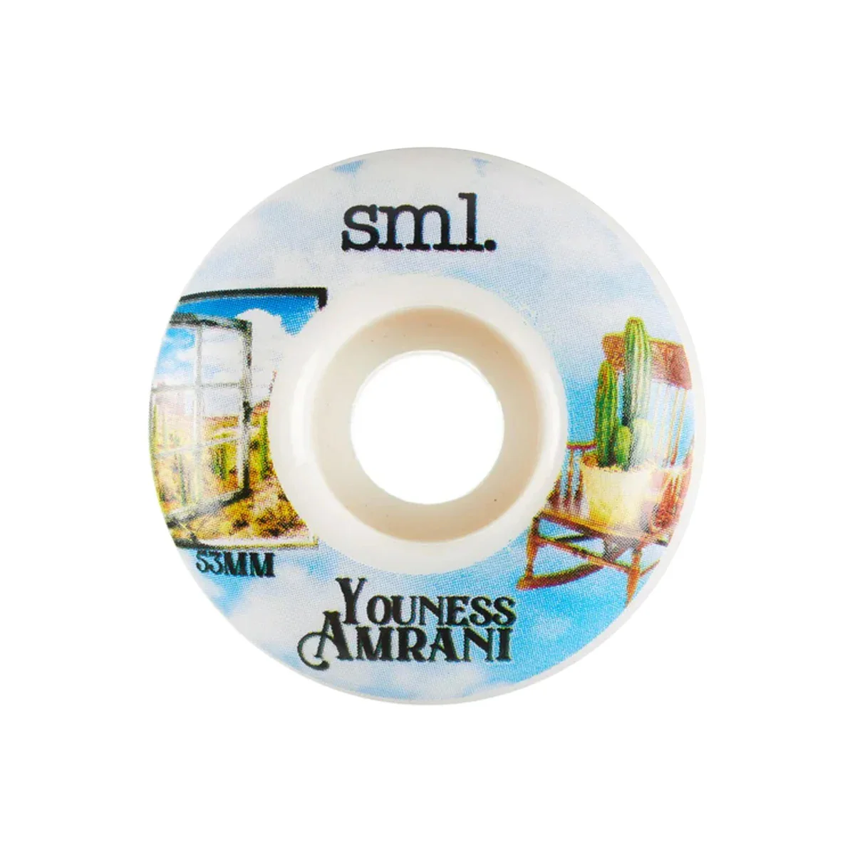 Sml Skateboard Wheels 53mm Youness Amrani Still Life OG Wide 99A White - Image 2
