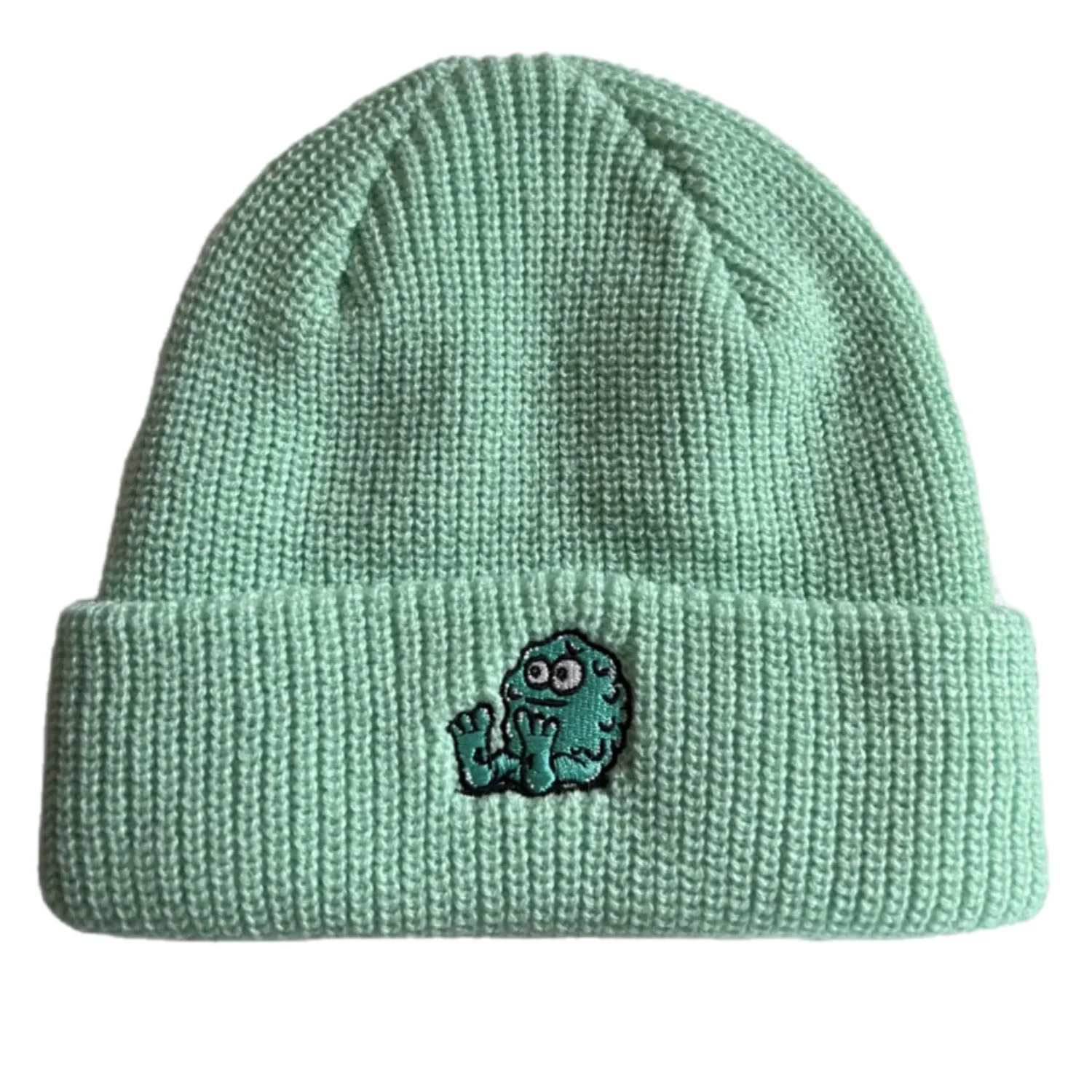 Snot Wheel Co. Beanie Booger Logo Embroidered Teal