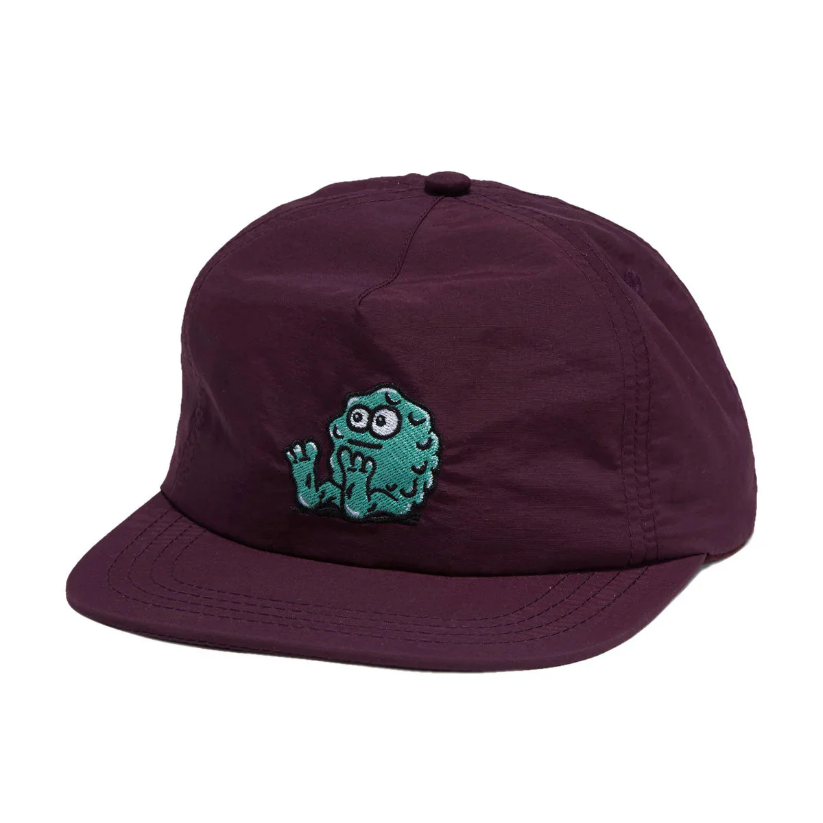 Snot Wheel Co. Hat Booger Logo Nylon Snapback Eggplant