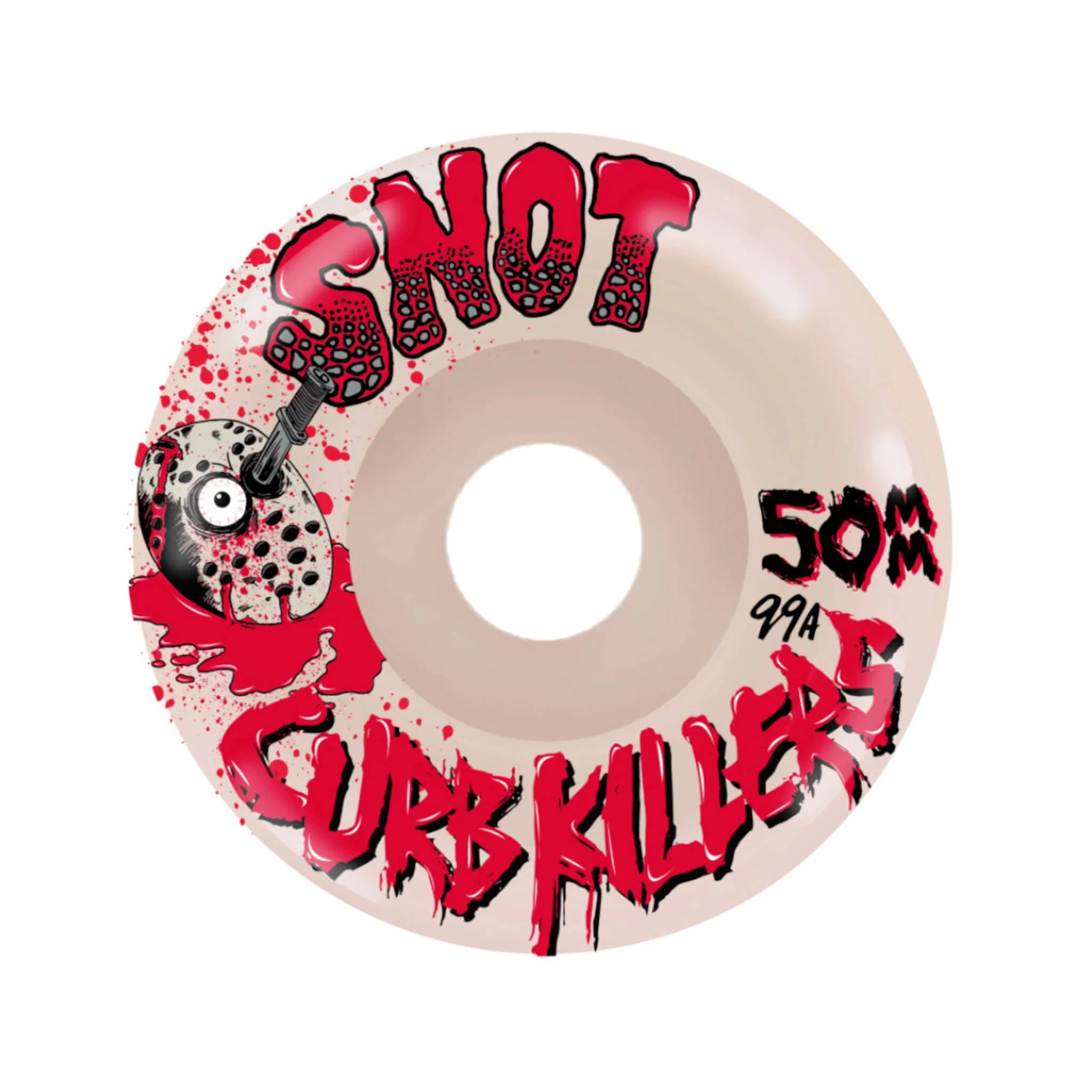 Snot Wheel Co. Skateboard Wheels 50mm Curb Killer Conical 99A Natural - Image 2