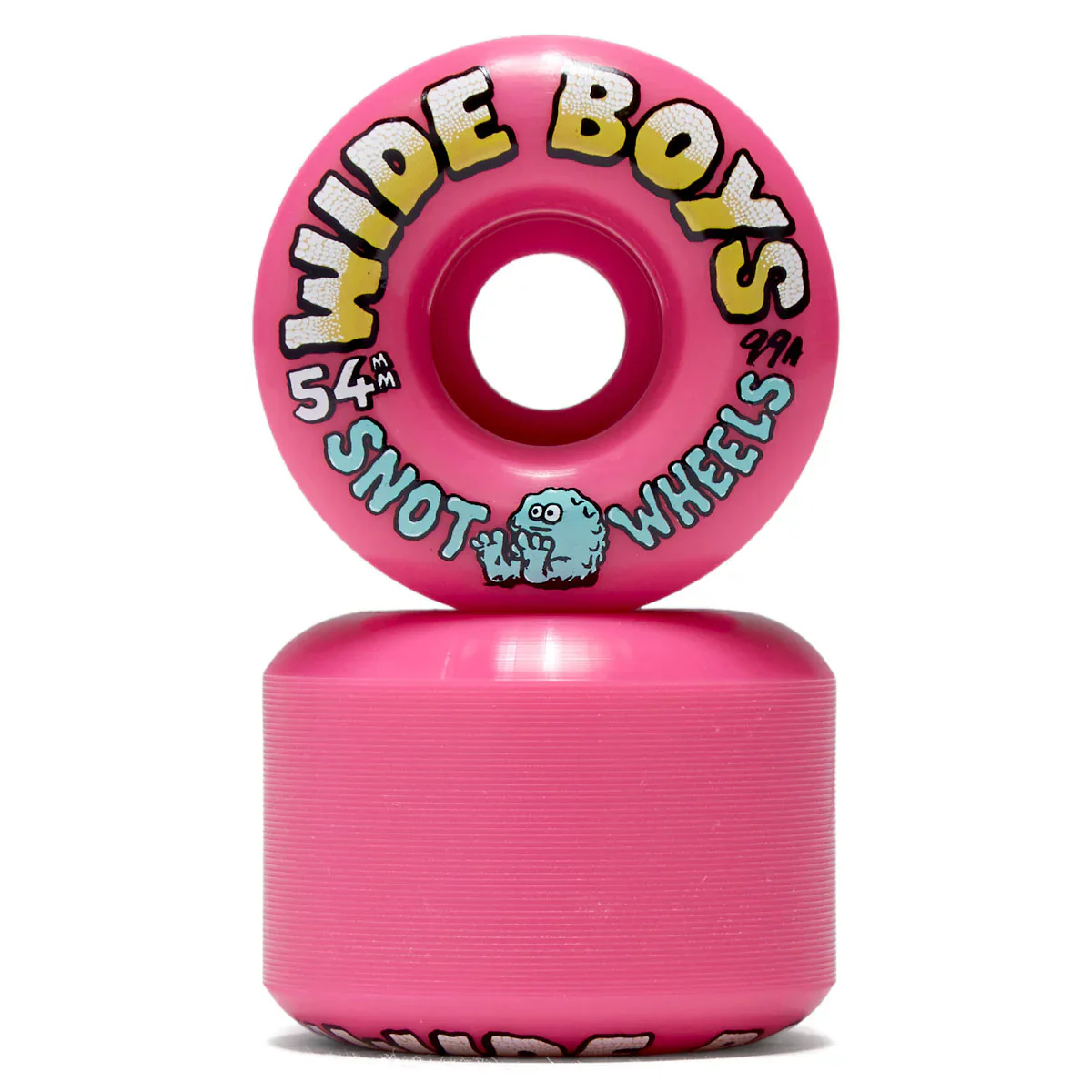 Snot Wheel Co. Skateboard Wheels 54mm Wide Boys 99A Pink - Image 3