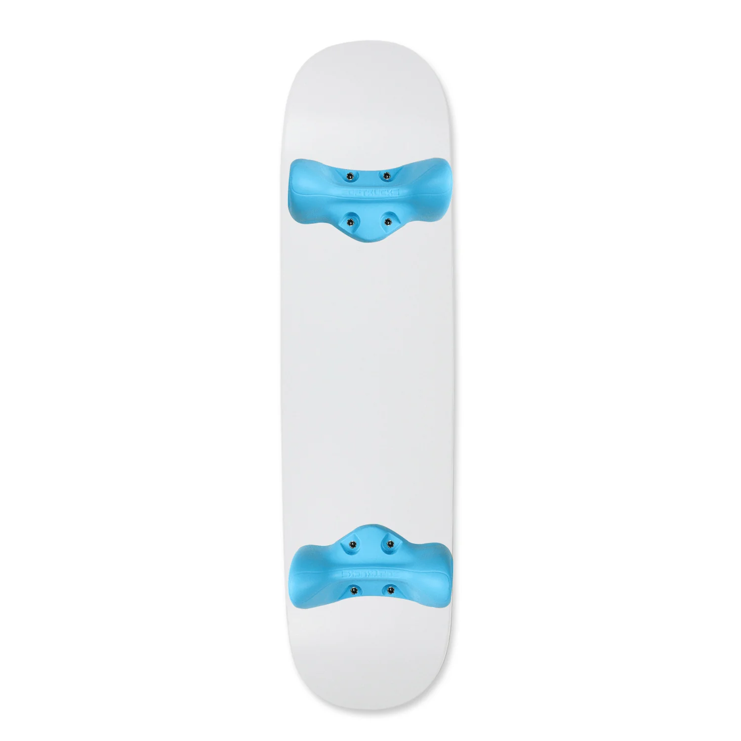 Softrucks Practice Complete - 8.0" Dipped White Deck / Blue Trucks