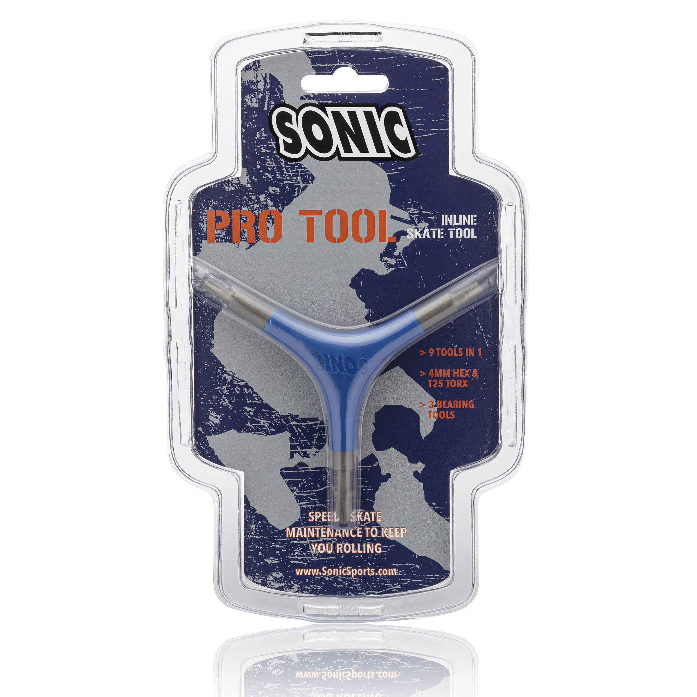 Sonic Pro Inline Hockey Skate Tool - All-In-One - 9 Functions - Blue - Image 2