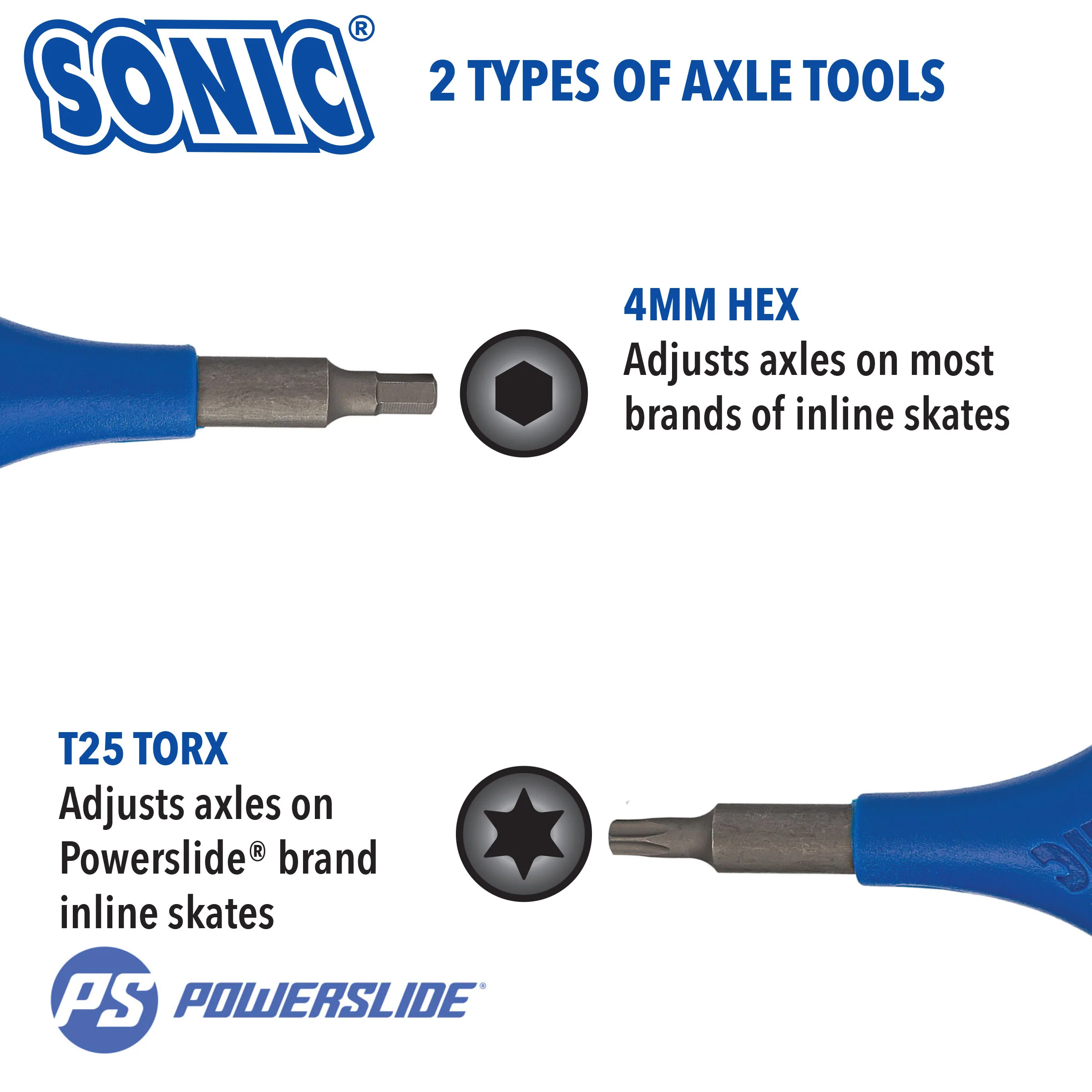 Sonic Pro Inline Hockey Skate Tool - All-In-One - 9 Functions - Blue - Image 4