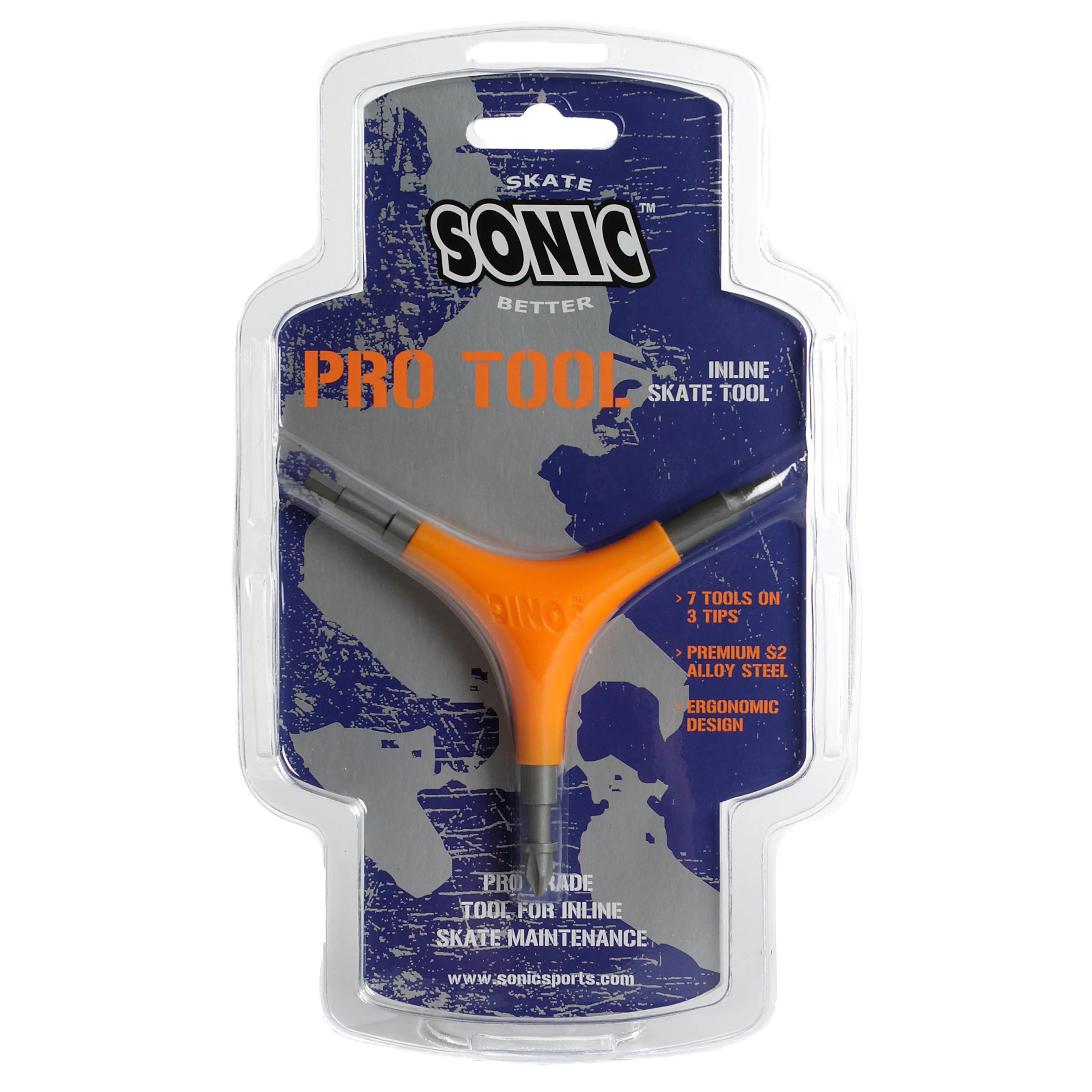 Sonic Pro Inline Hockey Skate Tool - All-In-One - 9 Functions - Orange - Image 2