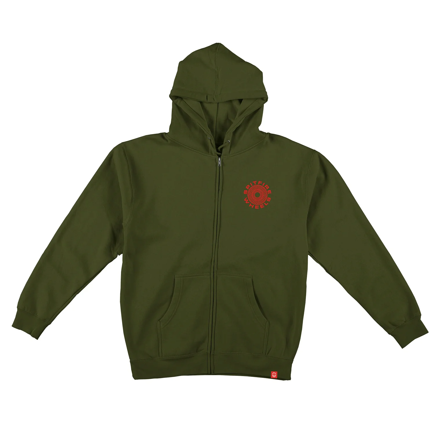 Spitfire Hoody Classic 87 Swirl Zip Army