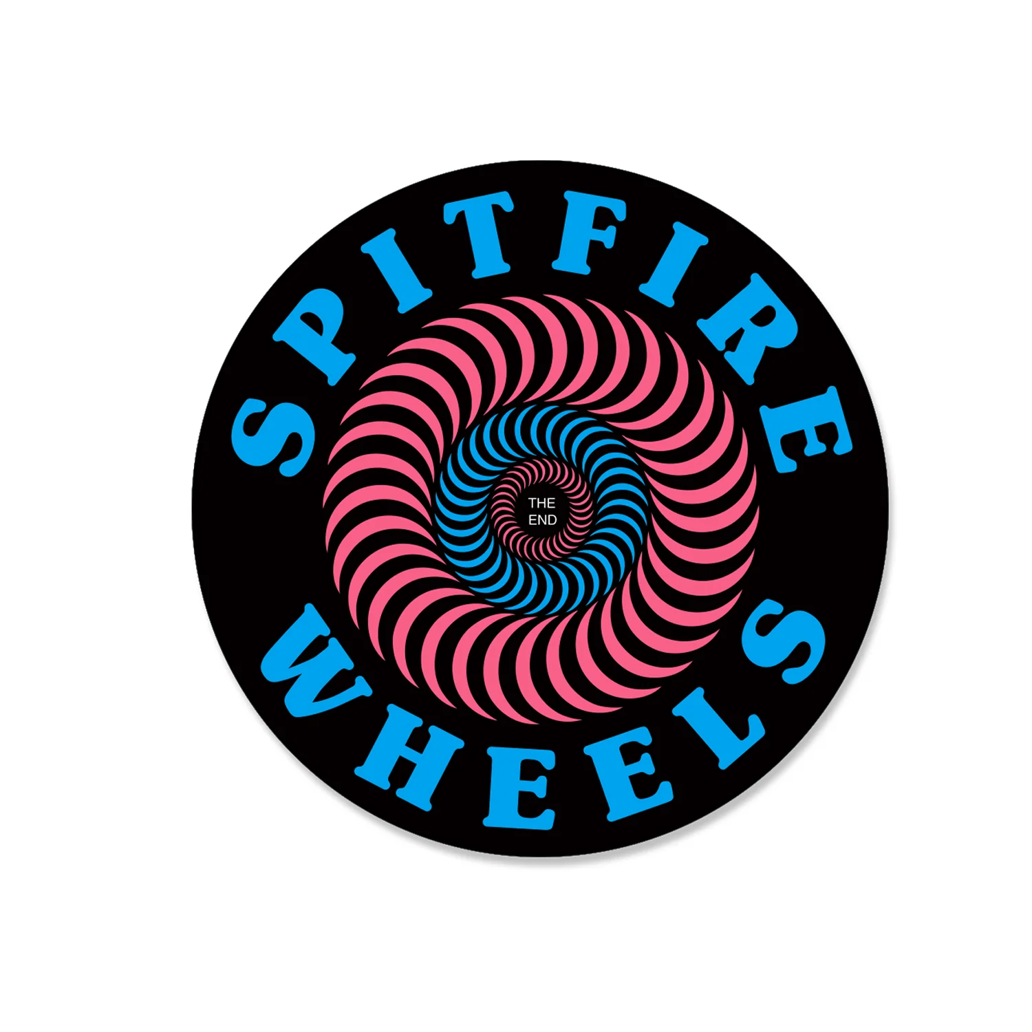 Spitfire Skateboard Sticker OG Classic Fill Black/Blue/Pink 3"