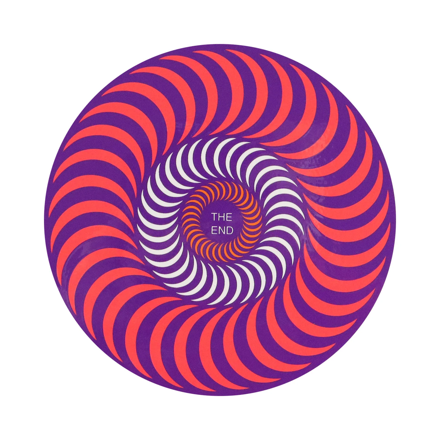 Spitfire Skateboard Tri-Color Swirl Neon Sticker Purple 5.5"