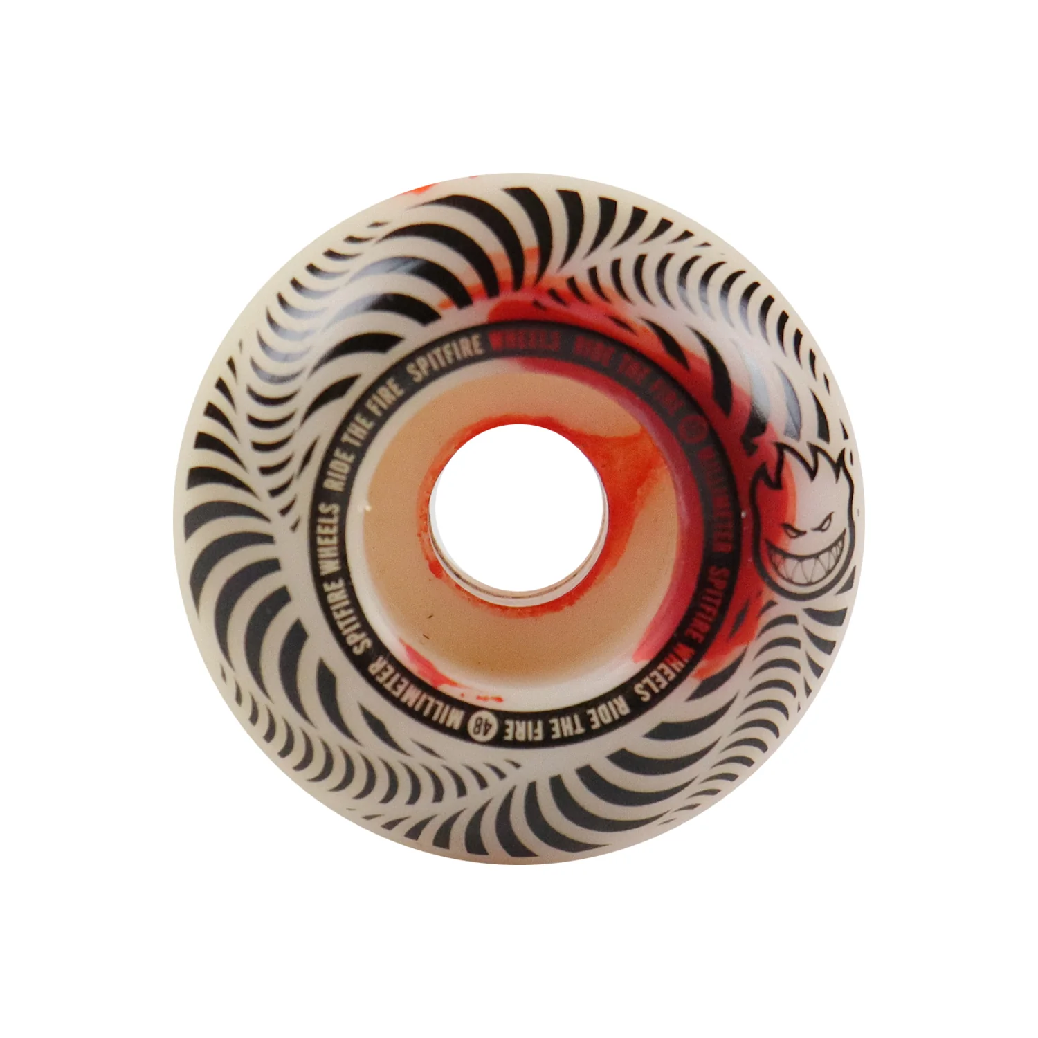 Spitfire Skateboard Wheels 48mm Flashpoint Classic Red/White - Image 2