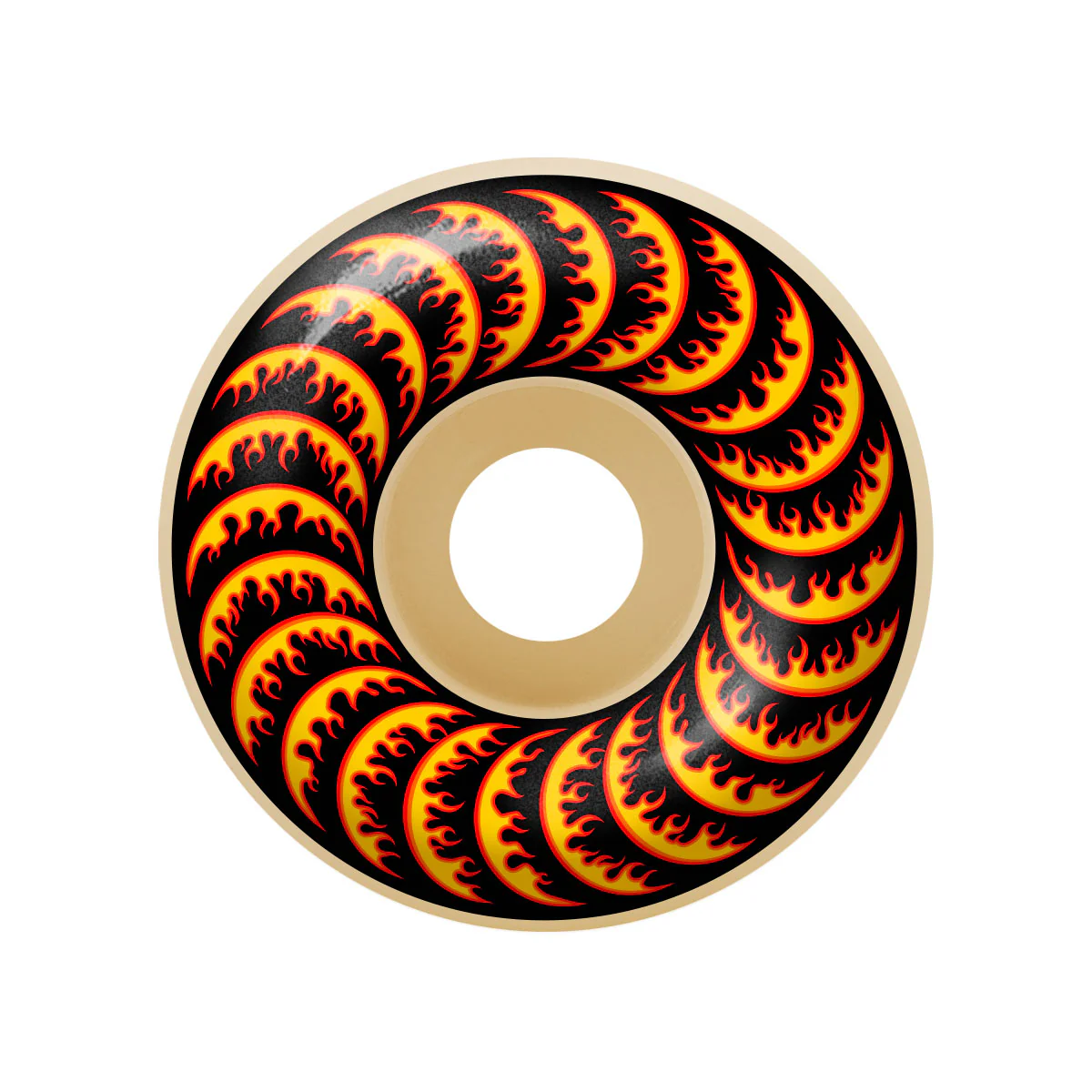 Spitfire Skateboard Wheels 52mm F4 99A Thrasher Flame Classic Natural - Image 2