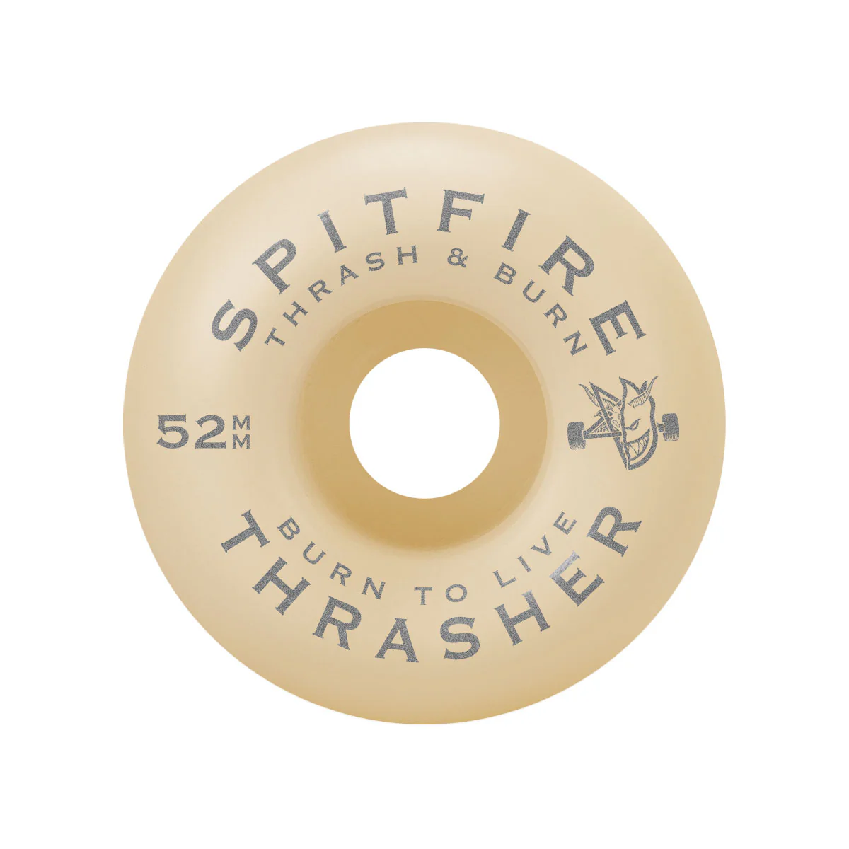 Spitfire Skateboard Wheels 52mm F4 99A Thrasher Flame Classic Natural - Image 3