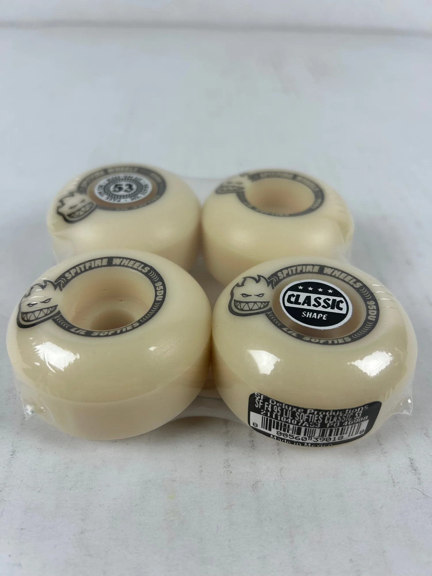 Spitfire Skateboard Wheels 53mm F4 95A Lil Softies Classic Natural - Image 5