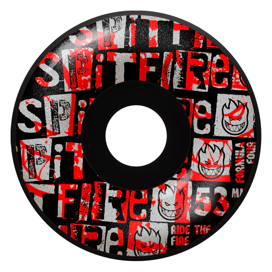 Spitfire Skateboard Wheels 53mm F4 99A Ransom Radial Black - Image 2