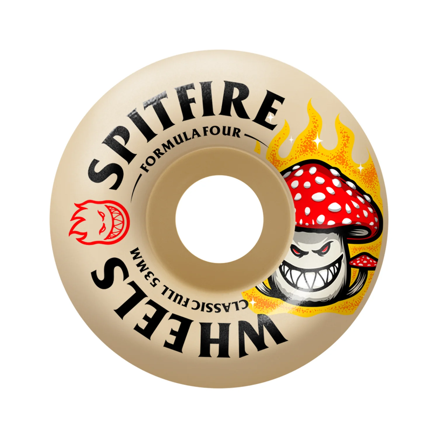 Spitfire Skateboard Wheels 53mm F4 Shroom Bighead Classic Full 99A Natural - Image 2