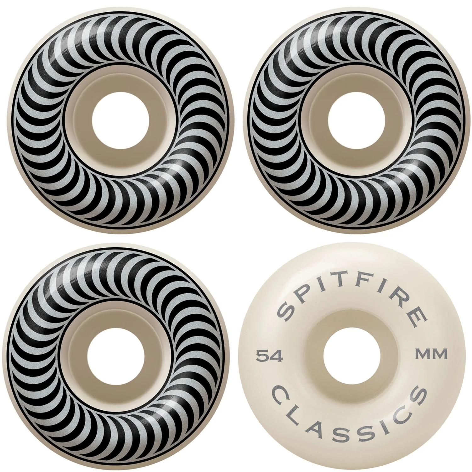 Spitfire Skateboard Wheels 54mm Classics with Bronson Pro G3 Bearings - Image 2