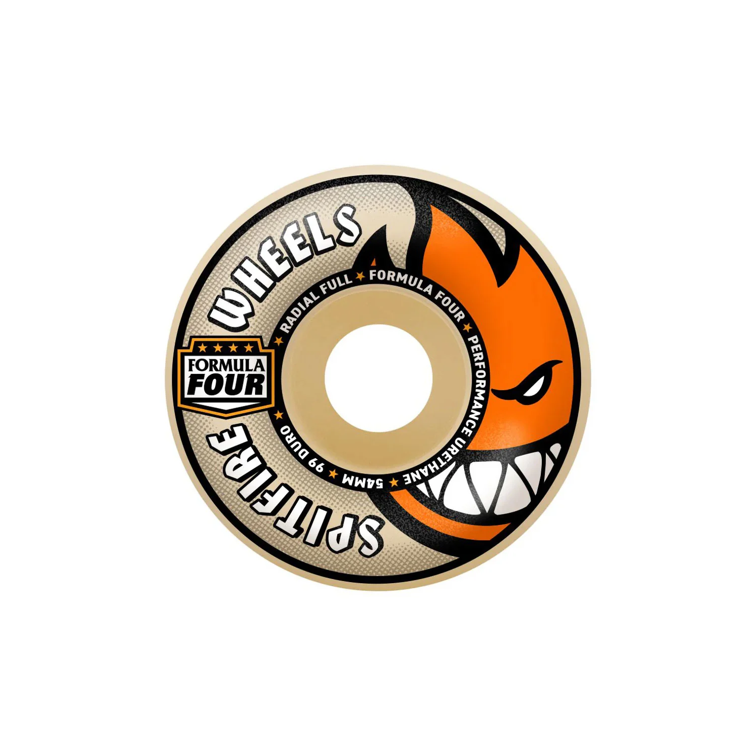 Spitfire Skateboard Wheels 54mm F4 99A Radial Full Natural - Image 2