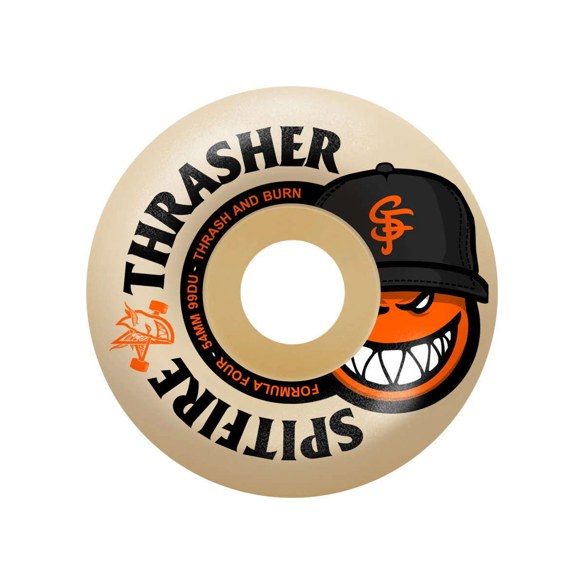 Spitfire Skateboard Wheels 54mm F4 99A Thrasher The City Radial Full Natural - Image 2
