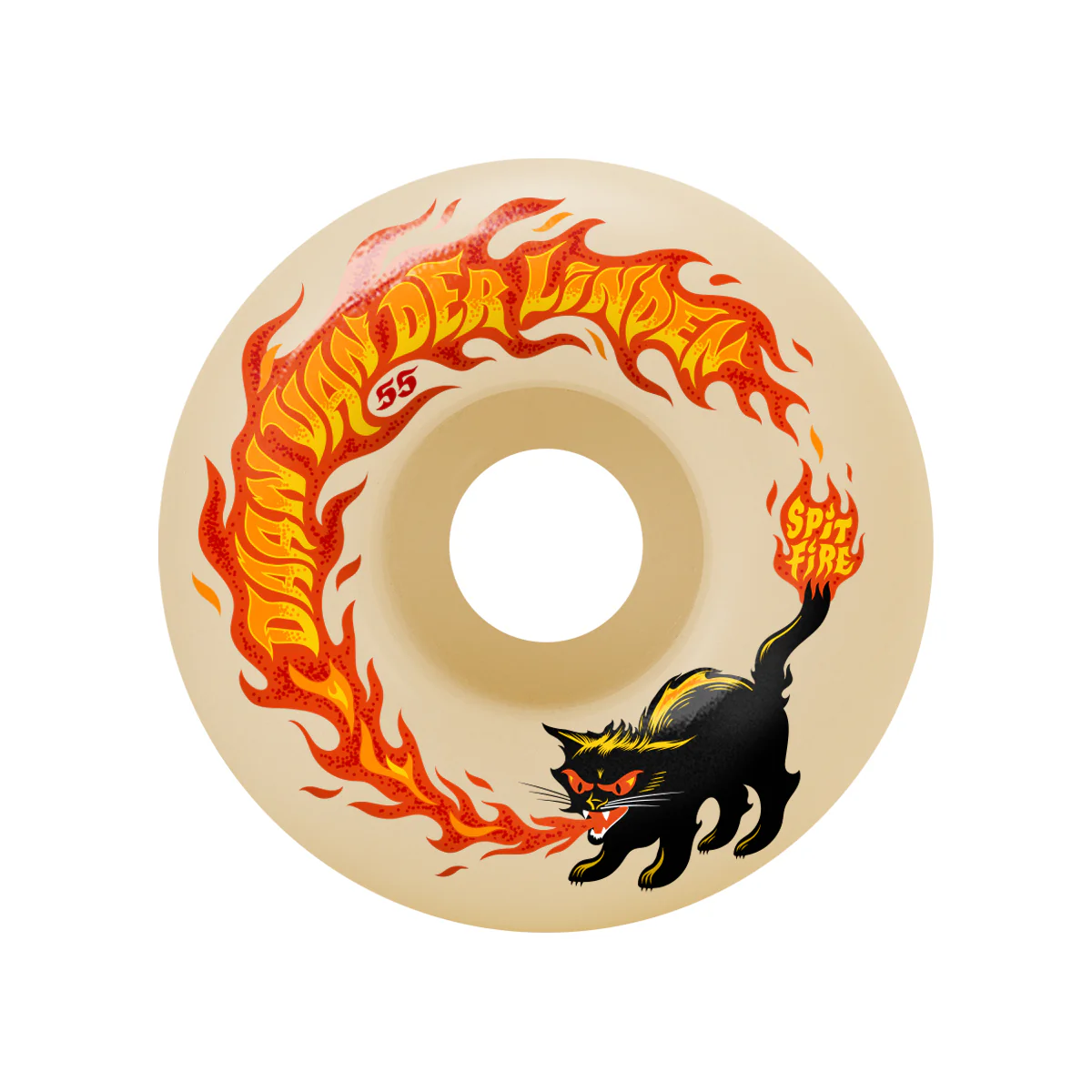 Spitfire Skateboard Wheels 55mm F4 99A Daan Pyrocat Classics Natural - Image 2