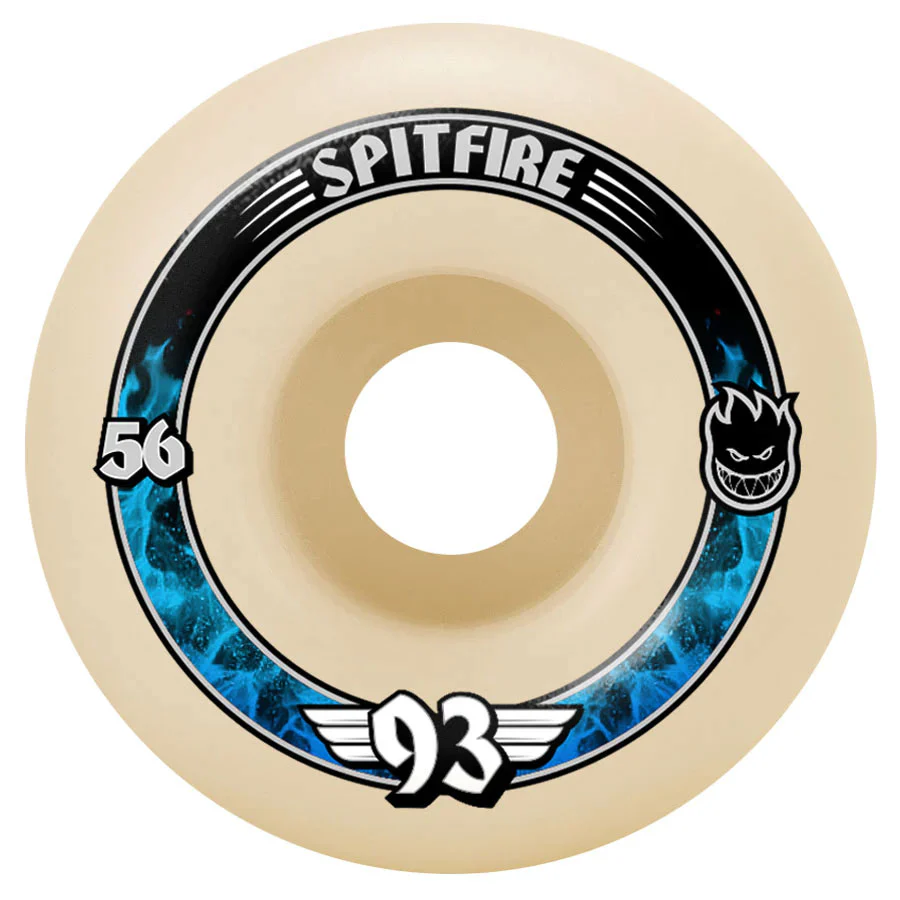 Spitfire Skateboard Wheels 56mm F4 Soft Sliders 93A Radials Natural - Image 2