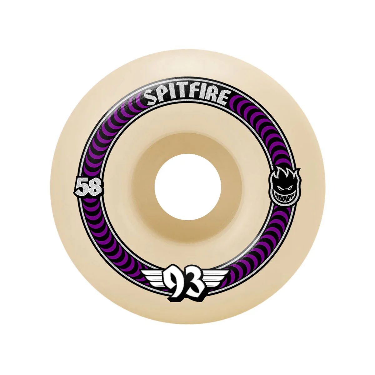 Spitfire Skateboard Wheels 58mm F4 Soft Sliders 93A Classics Natural - Image 2