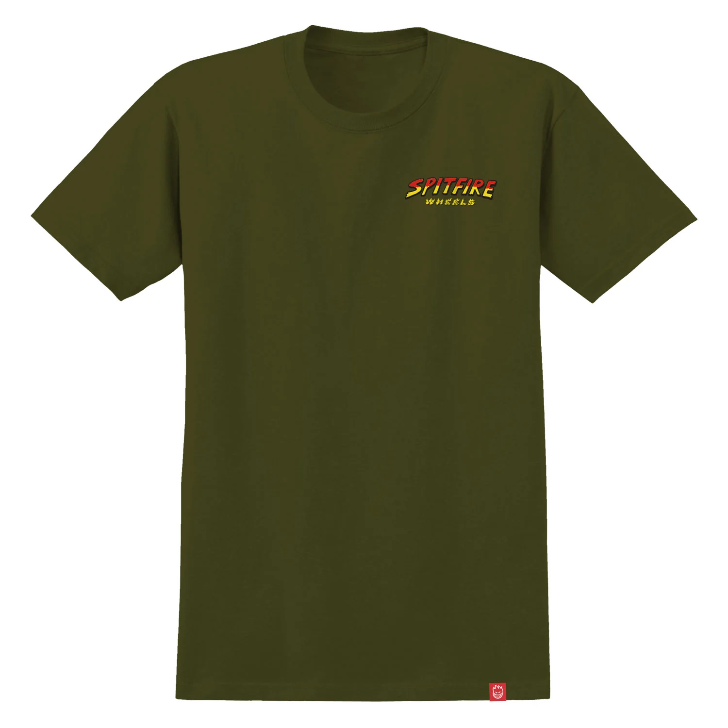 Spitfire Skateboard Wheels Shirt Hellhounds Military Green - Image 2