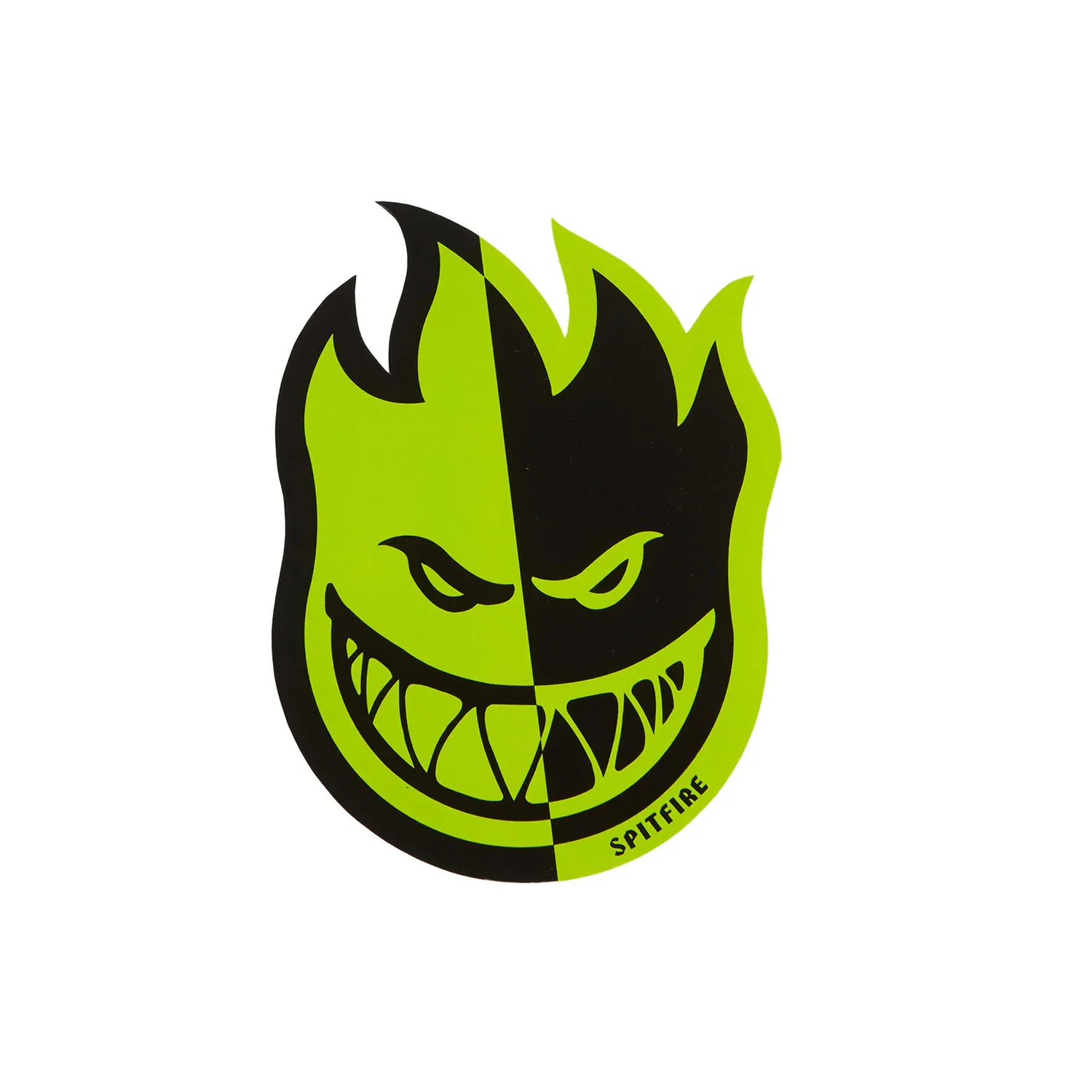 Spitfire Skateboard Wheels Sticker 2 Tone Bighead Fill Green/Black 4.5" x 6"