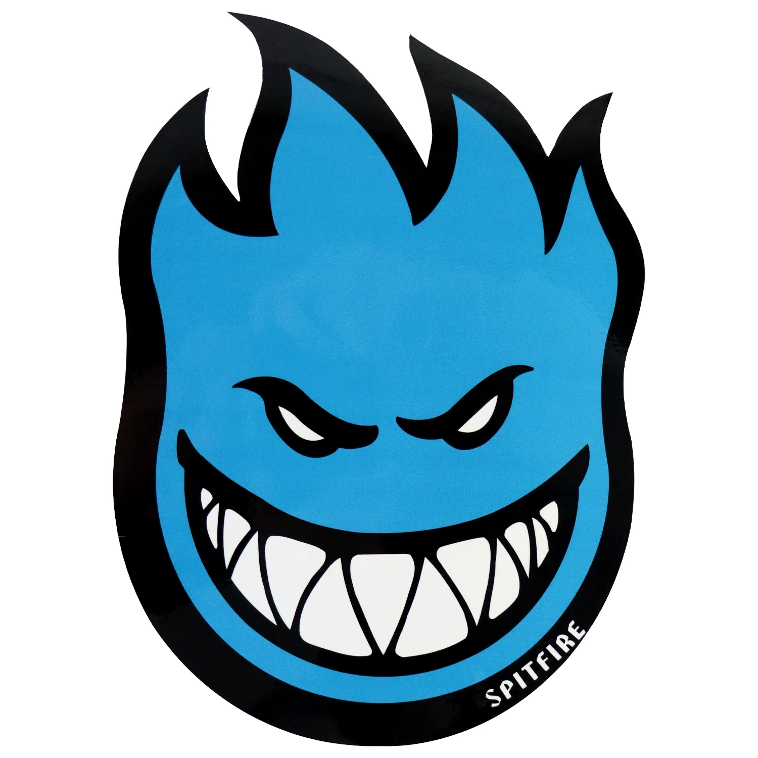 Spitfire Skateboard Wheels Sticker Fireball Bighead Blue 2.25"