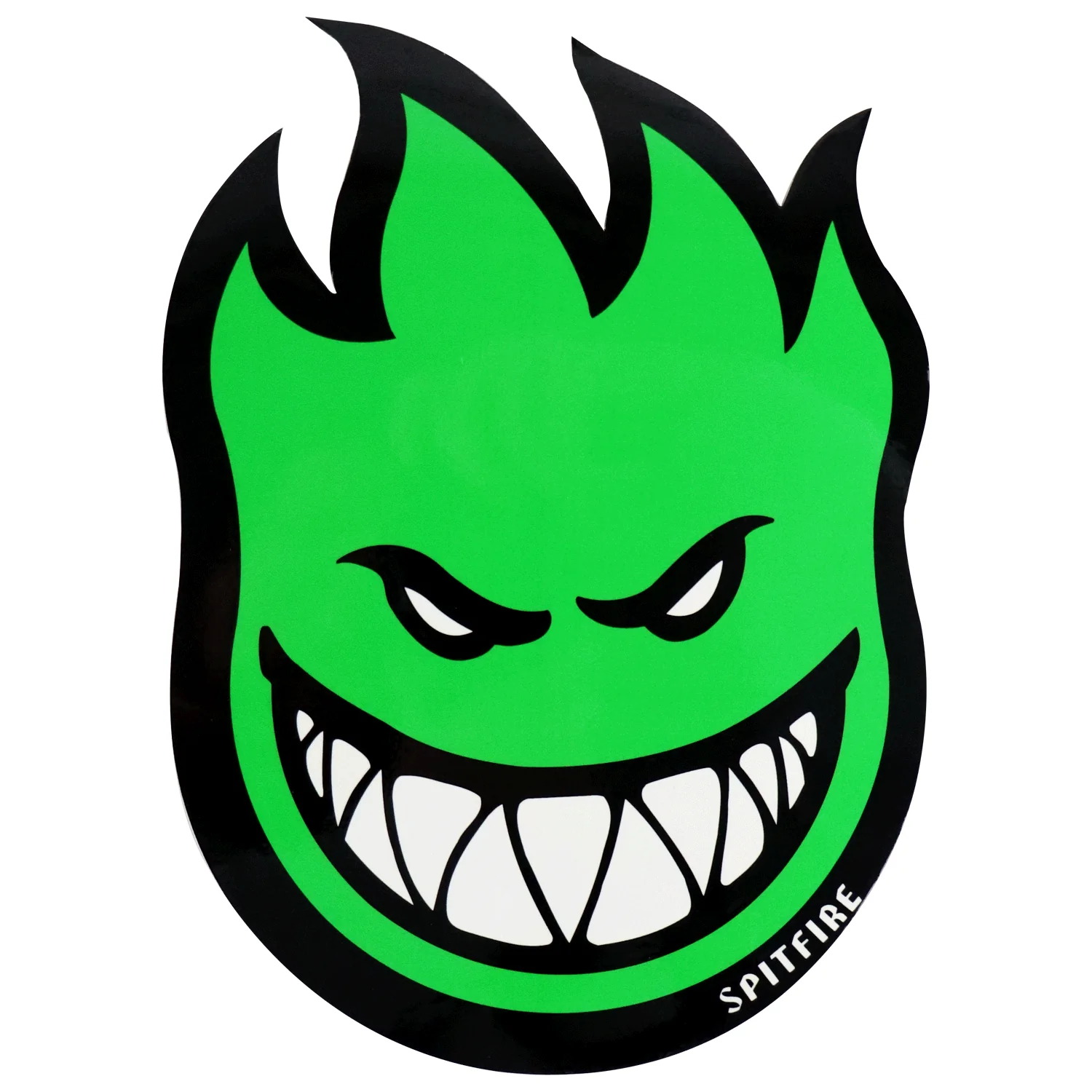 Spitfire Skateboard Wheels Sticker Fireball Bighead Green 4.5"