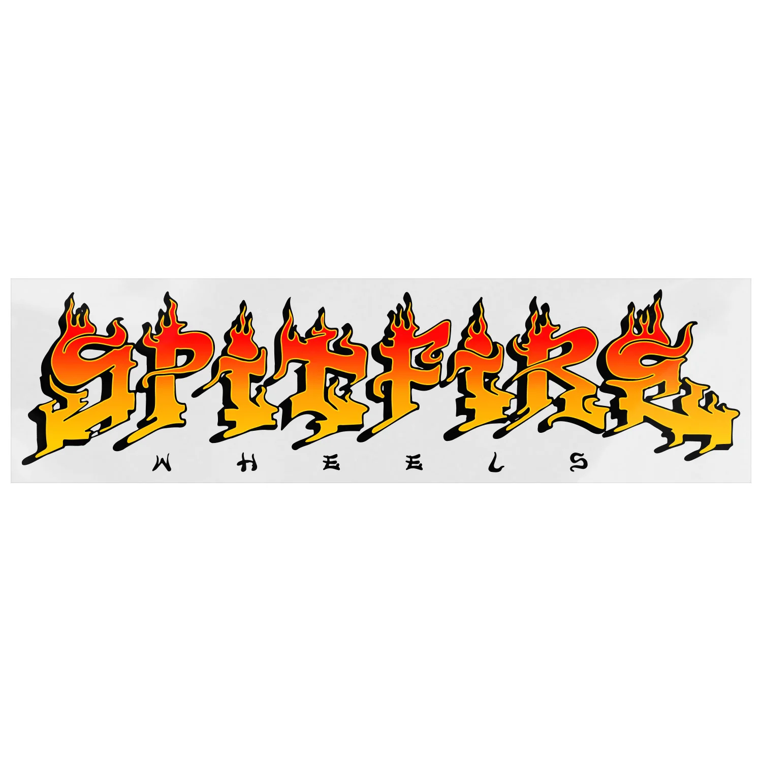 Spitfire Skateboard Wheels Sticker Savie Orange/Yellow 4"