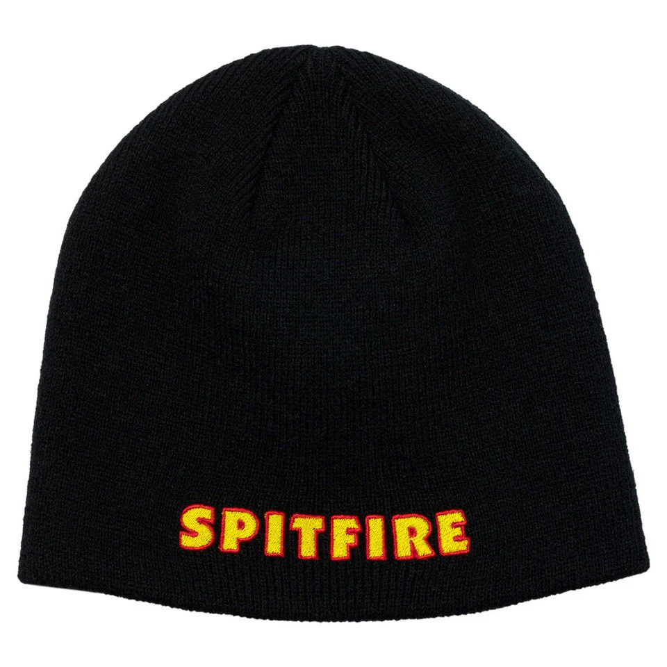 Spitfire Wheels Beanie Live to Burn Script Skully Black