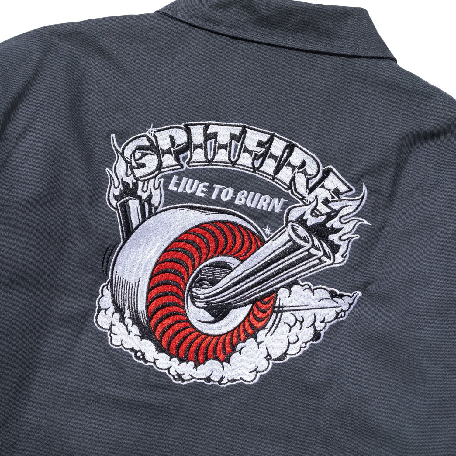 Spitfire Wheels Coat Burnout Jacket Charcoal - Image 3
