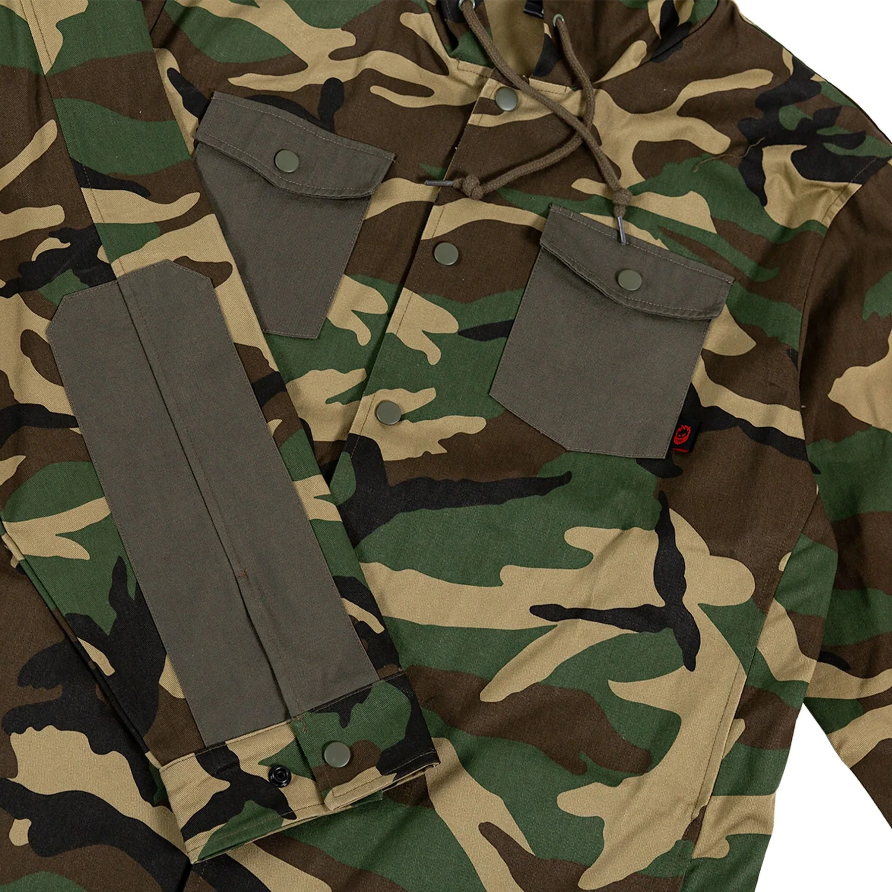 Spitfire Wheels Coat Classic 87 Swirl Jacket Camo/Orange - Image 3