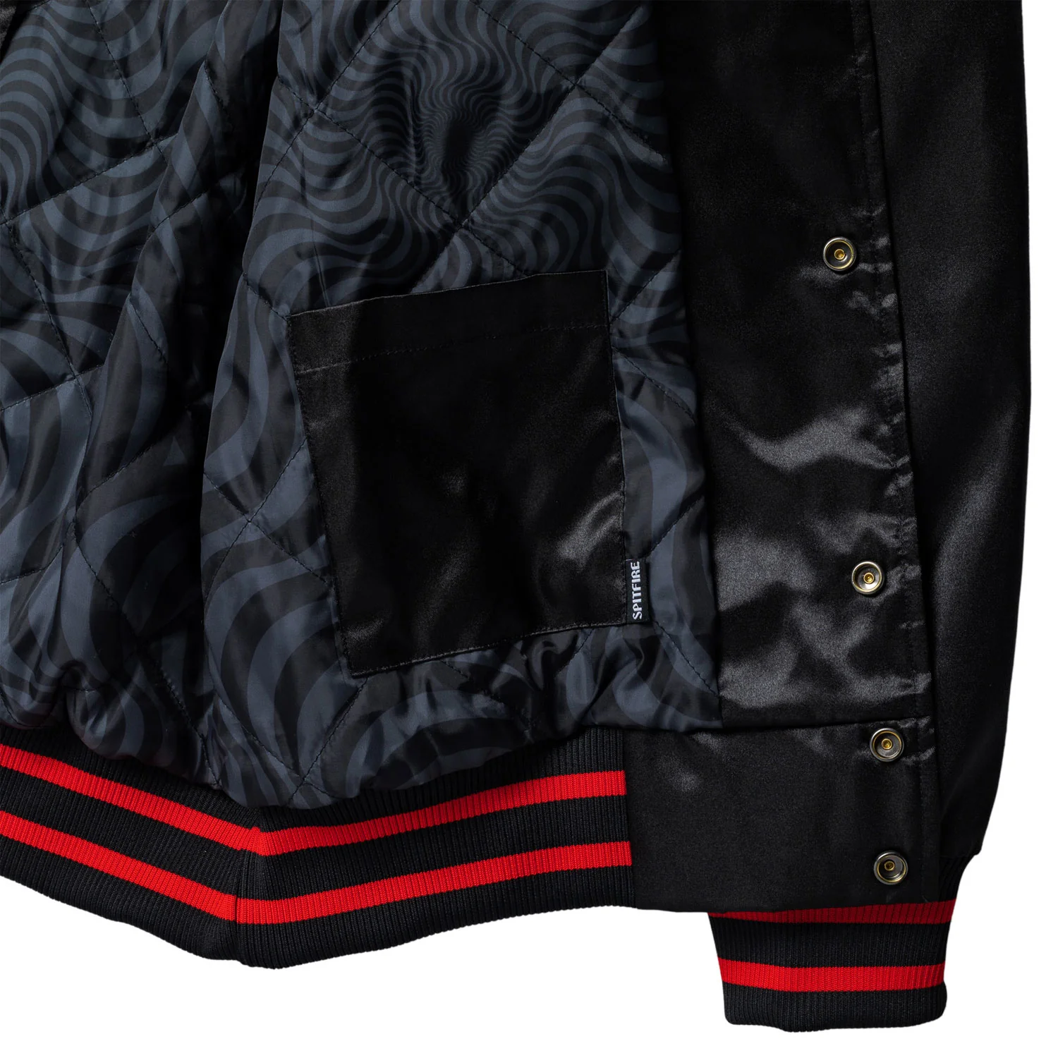 Spitfire Wheels Coat Spitball Jacket Black/Red Black - Image 3