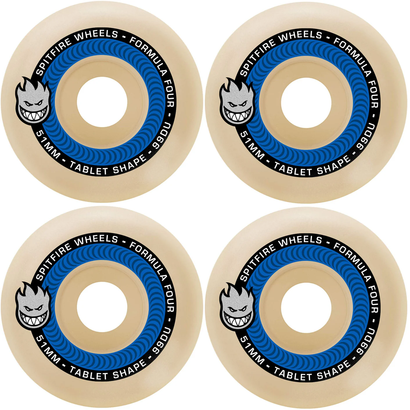 Spitfire Wheels F4 99A Tablets Formula Four 53mm