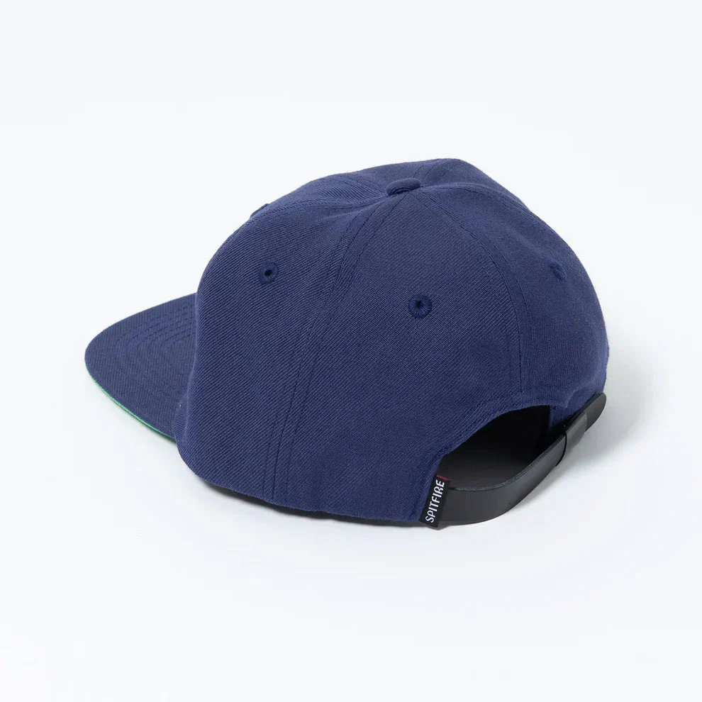 Spitfire Wheels Hat Hellhound Script Strapback Navy - Image 2