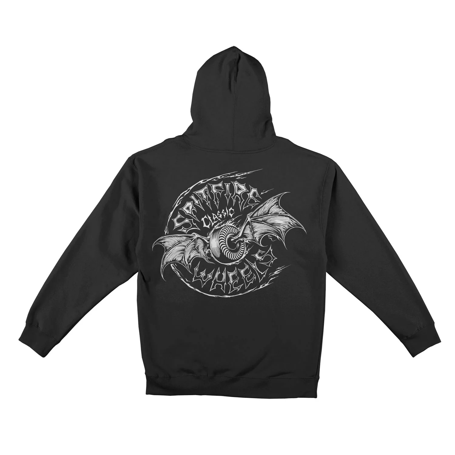 Spitfire Wheels Hoody Batwing Classic Pullover Black/White Black