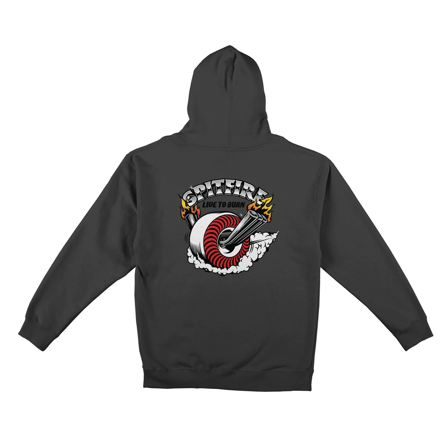 Spitfire Wheels Hoody Burnout Pullover Charcoal