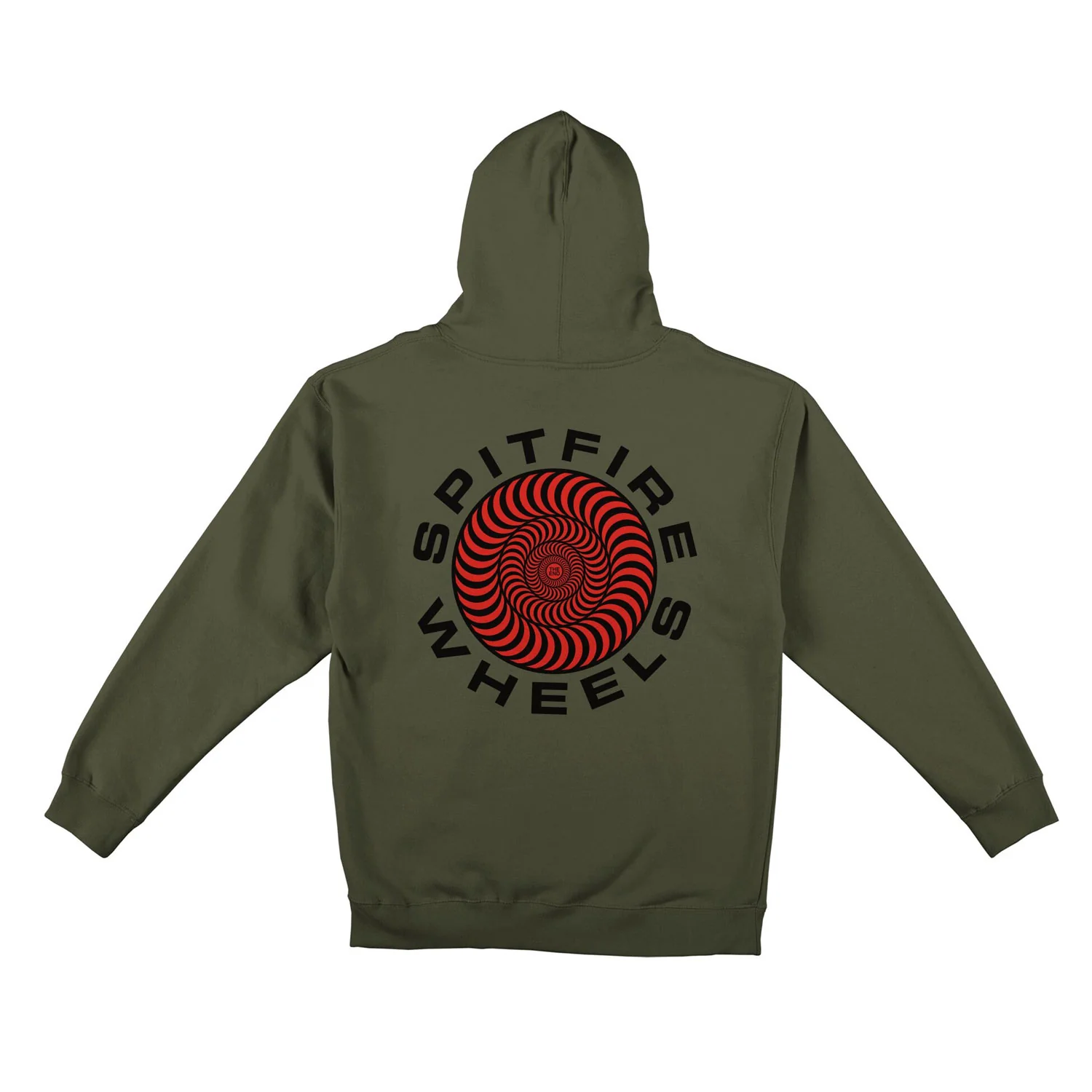 Spitfire Wheels Hoody Classic 87 Swirl Fill Zip Army/Black/Red