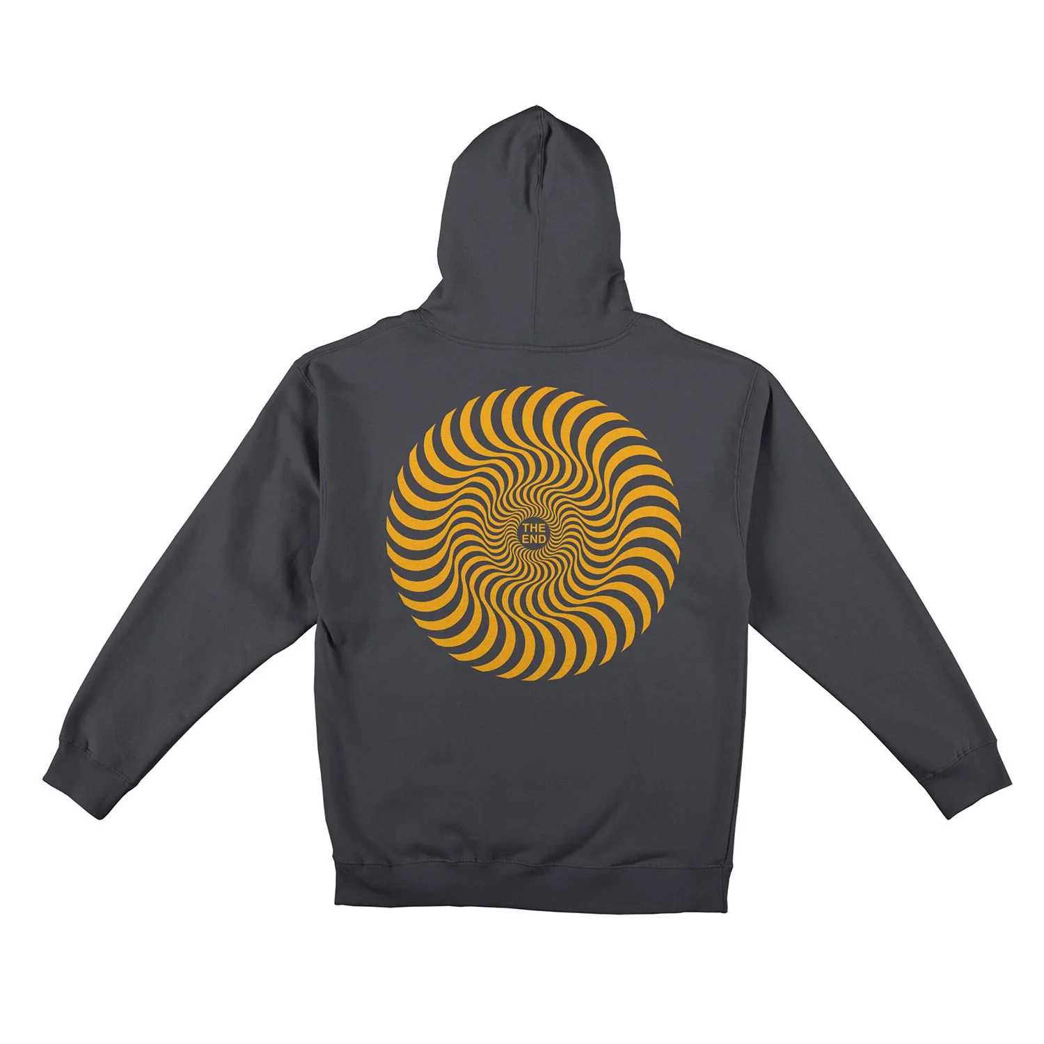 Spitfire Wheels Hoody Classic Swirl Overlay Zip Charcoal/Yellow/Red