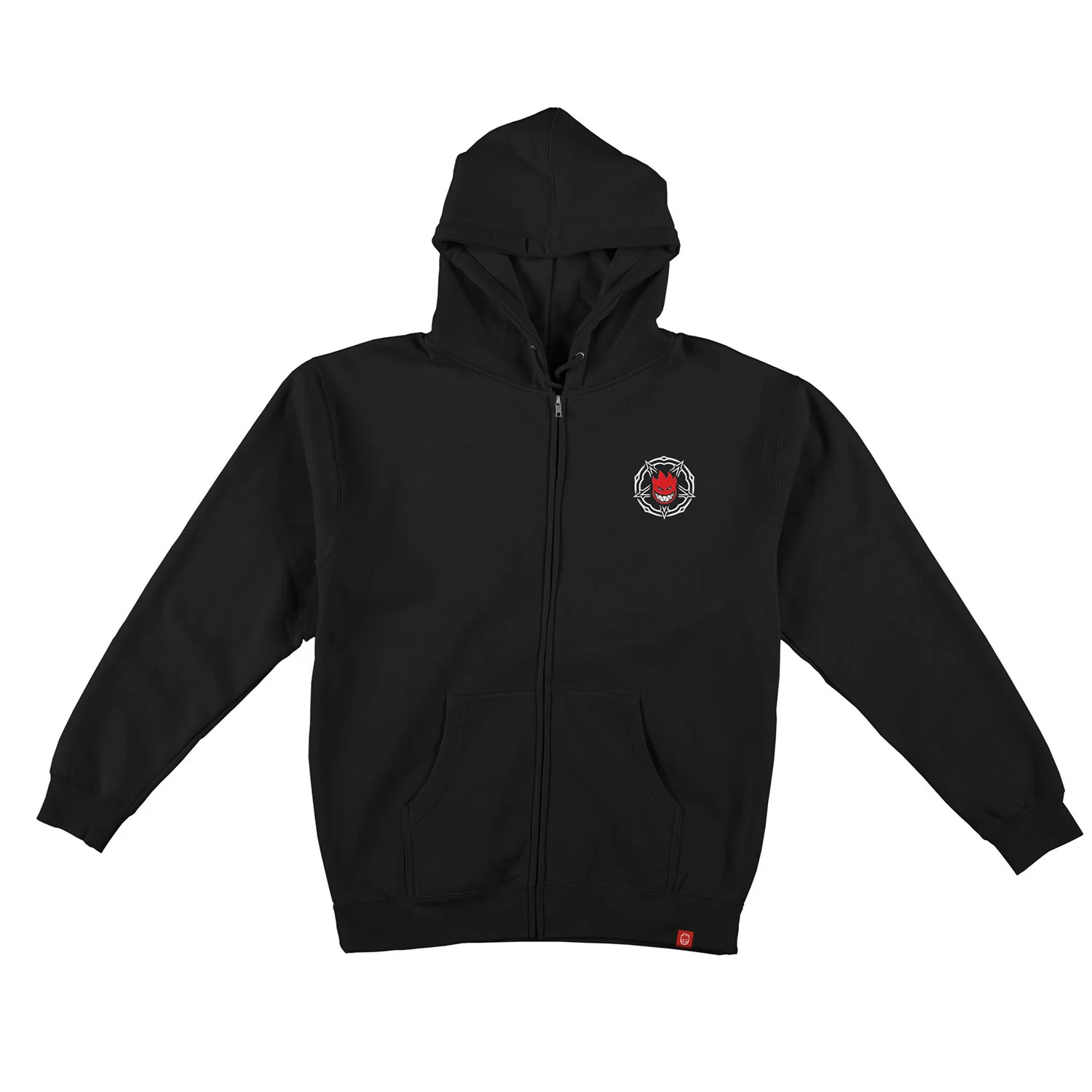 Spitfire Wheels Hoody Pentagram Drip Zip Black/Red/White - Image 2