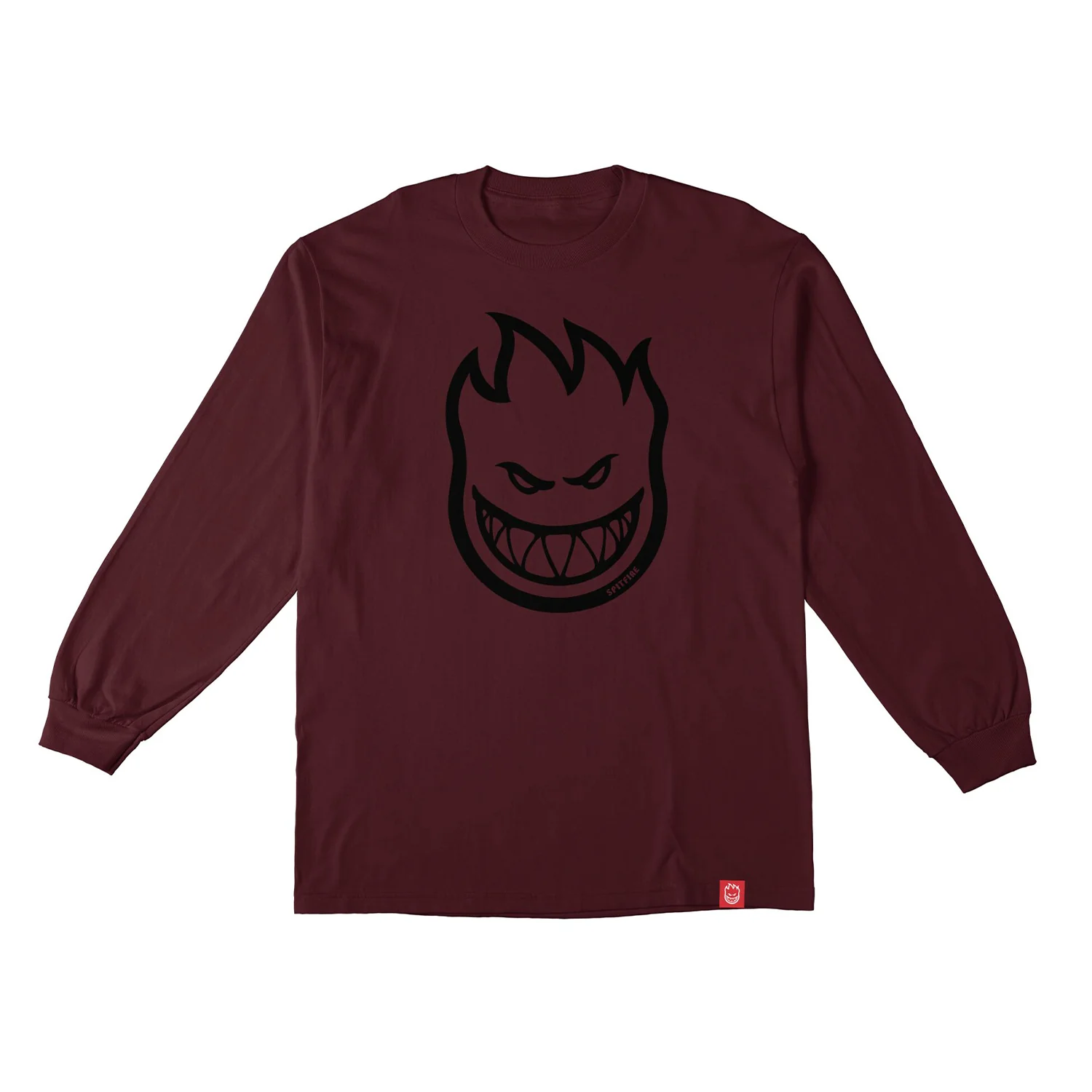 Spitfire Wheels Longsleeve Shirt Bighead Maroon/Black