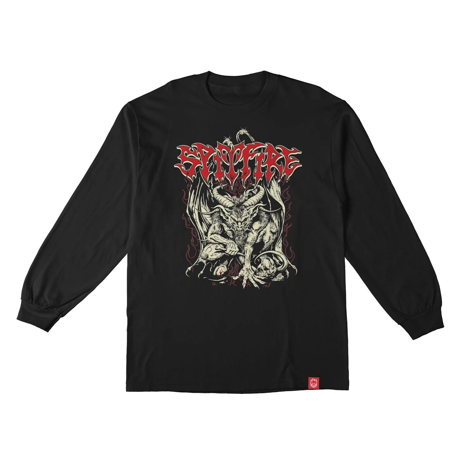 Spitfire Wheels Longsleeve Shirt Demon Black/Multi Discharge